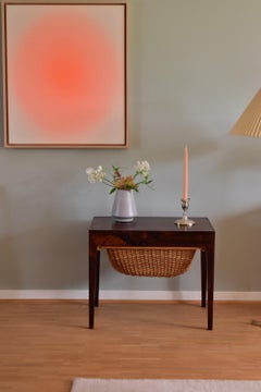 Severin Hansen Side Sewing Table by Haslev Møbelsnedkeri 1960s Made in Denmark