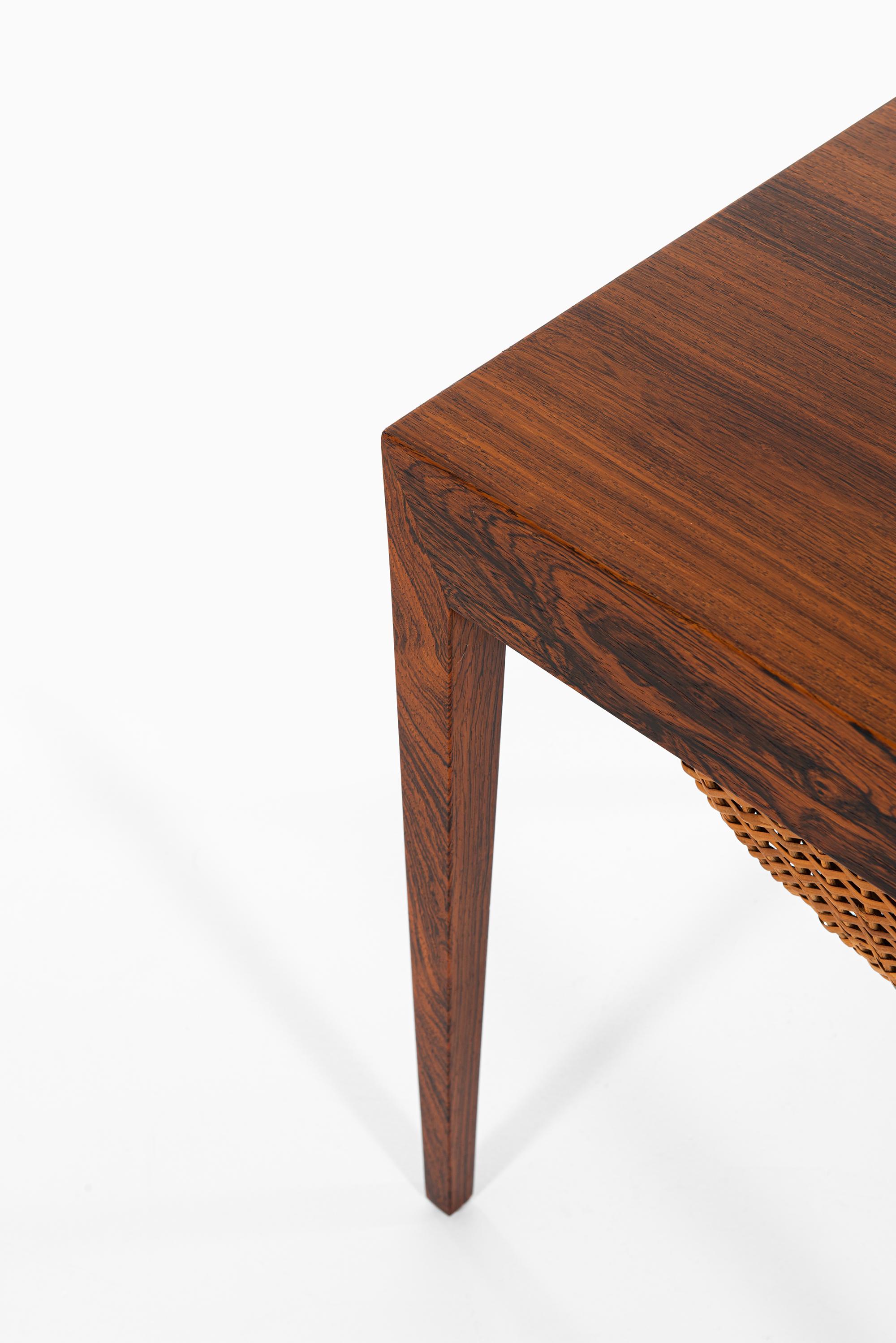 Side / sewing table designed by Severin Hansen. Produced by Haslev møbelsnedkeri in Denmark.