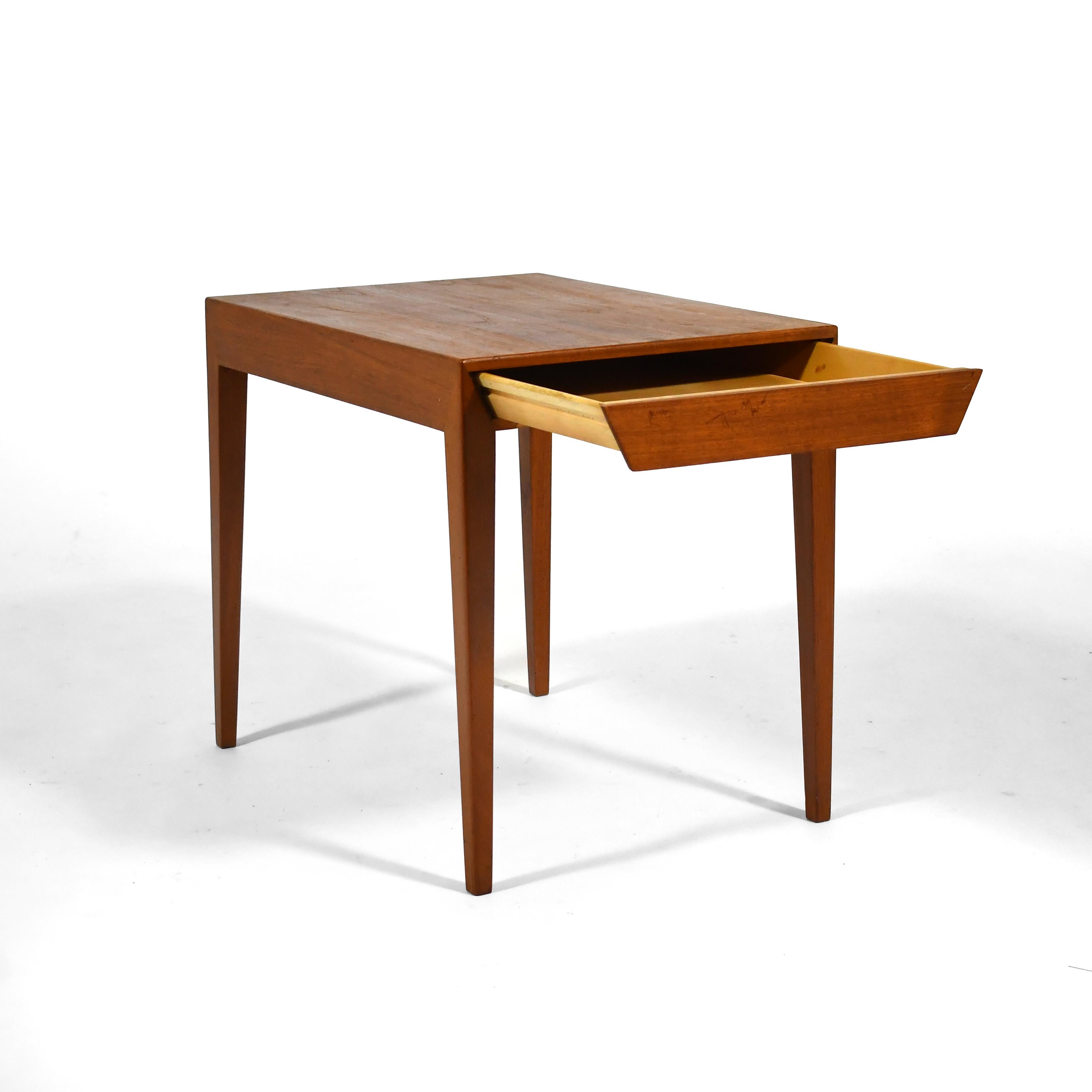 Scandinavian Modern Severin Hansen Side Table/ Nightstand by Haslev Mobelfabrik For Sale