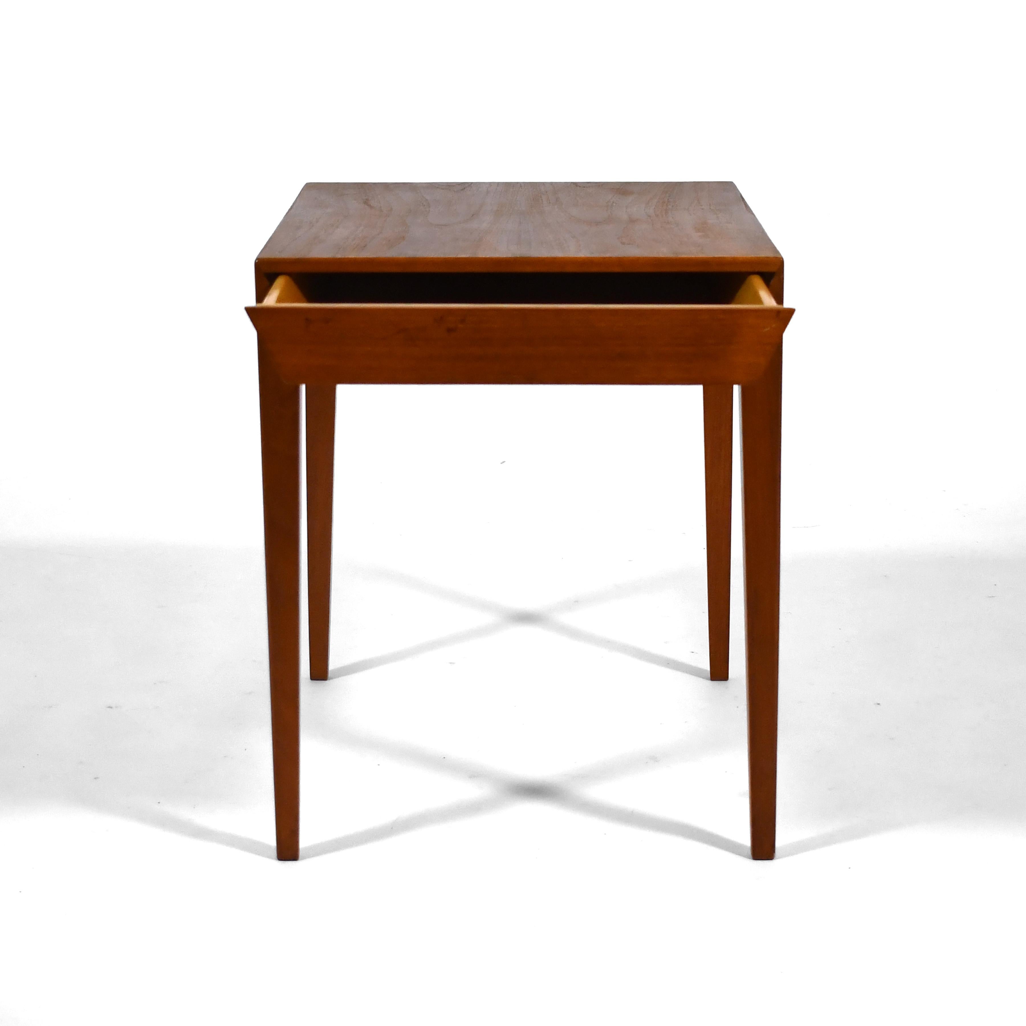 Danish Severin Hansen Side Table/ Nightstand by Haslev Mobelfabrik For Sale