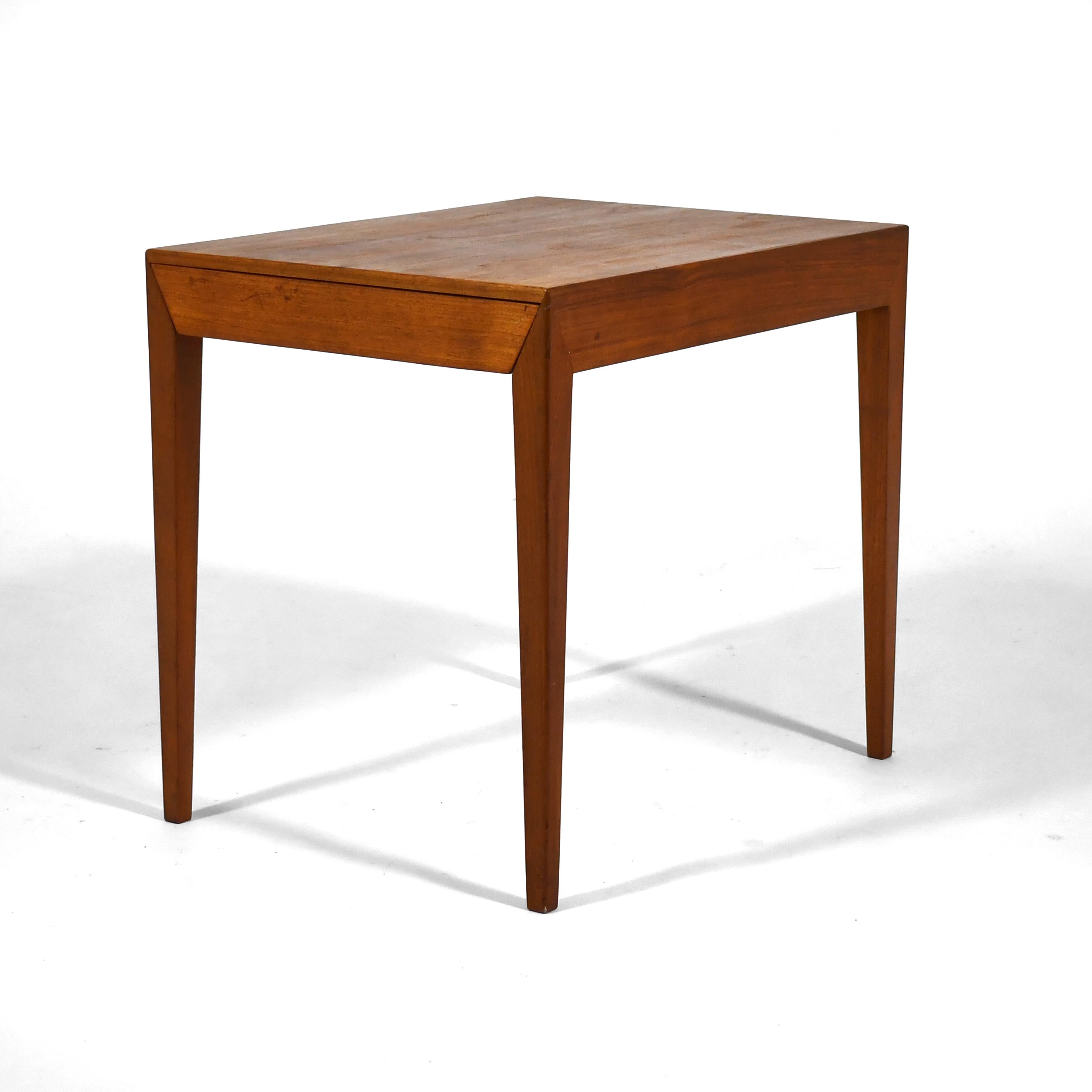 Mid-20th Century Severin Hansen Side Table/ Nightstand by Haslev Mobelfabrik For Sale