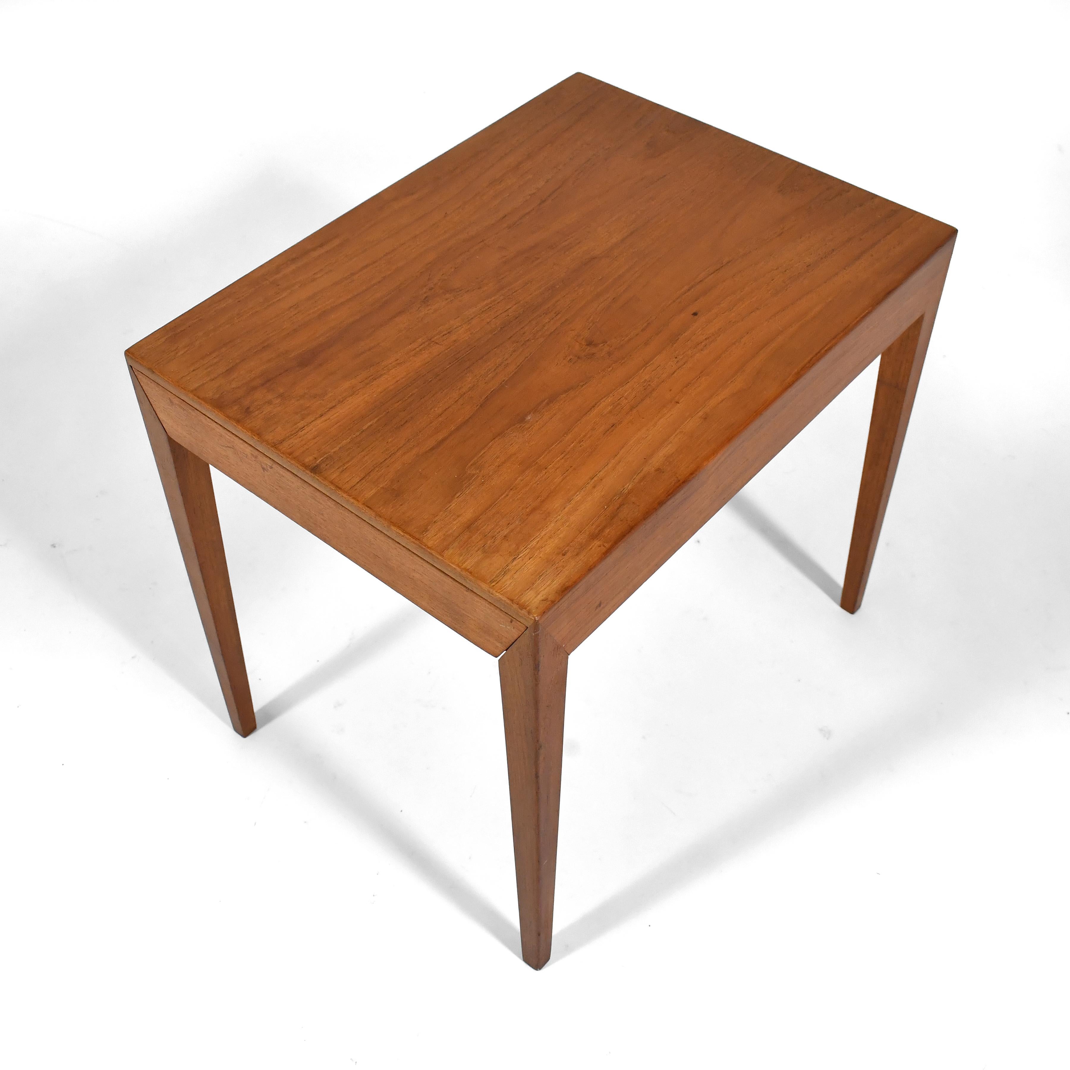Severin Hansen Side Table/ Nightstand by Haslev Mobelfabrik For Sale 2