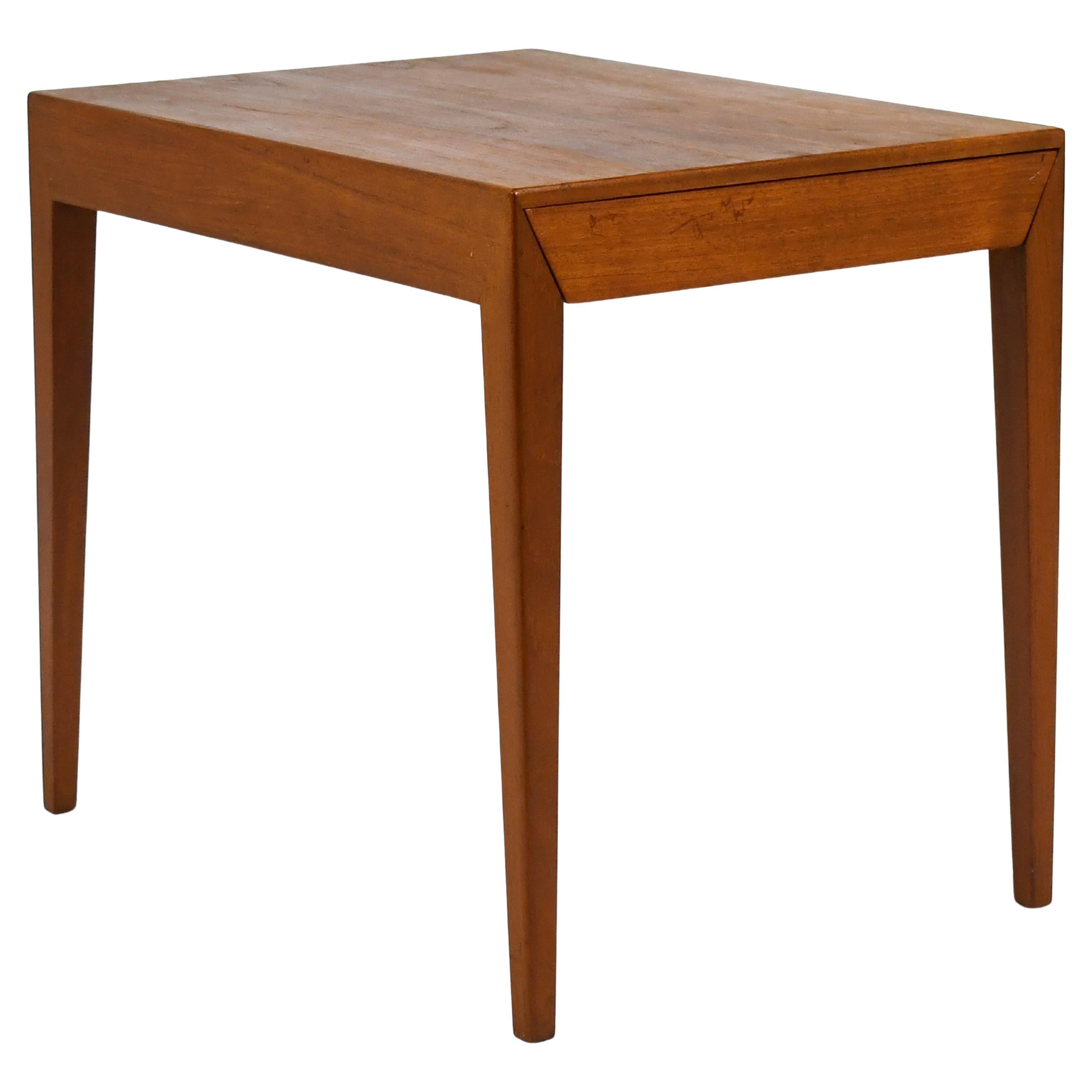 Severin Hansen Side Table/ Nightstand by Haslev Mobelfabrik For Sale