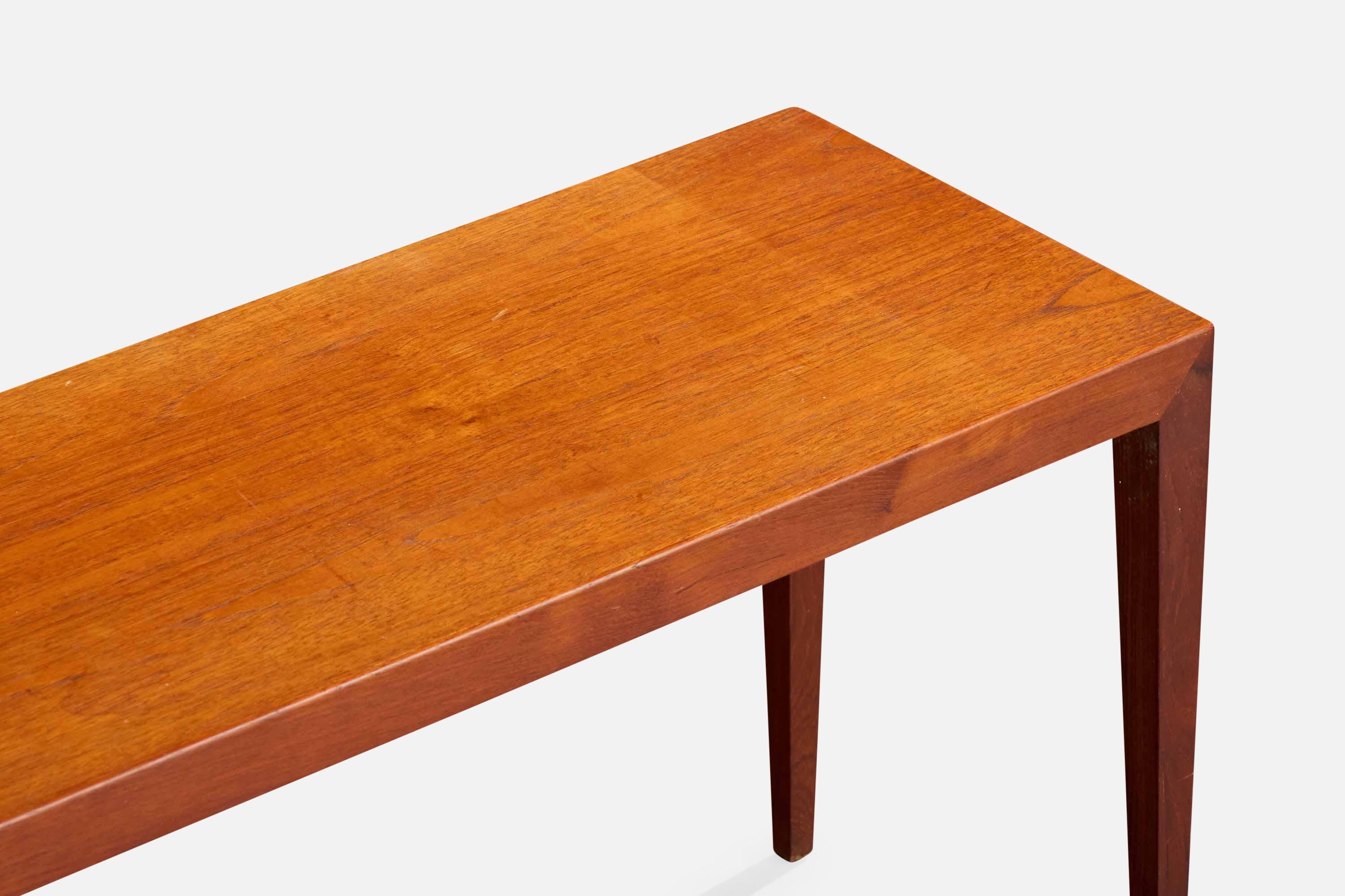 Mid-20th Century Severin Hansen, Side Table, Teak, Denmark, 1950s For Sale