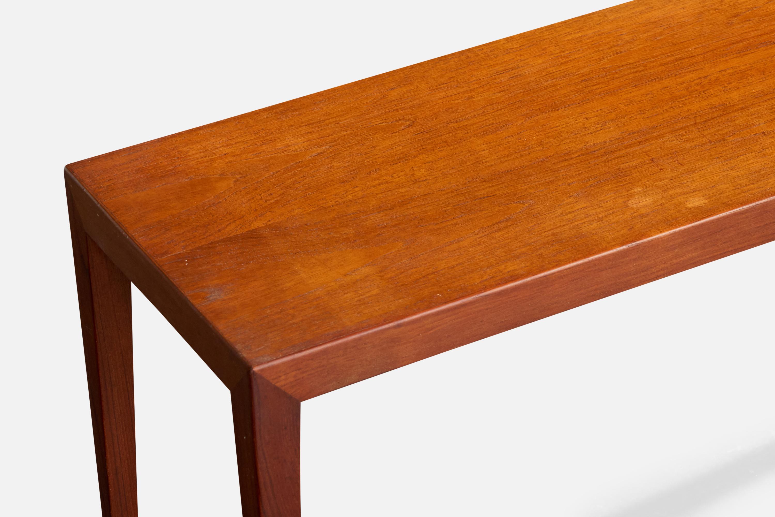 Severin Hansen, Side Table, Teak, Denmark, 1950s For Sale 1