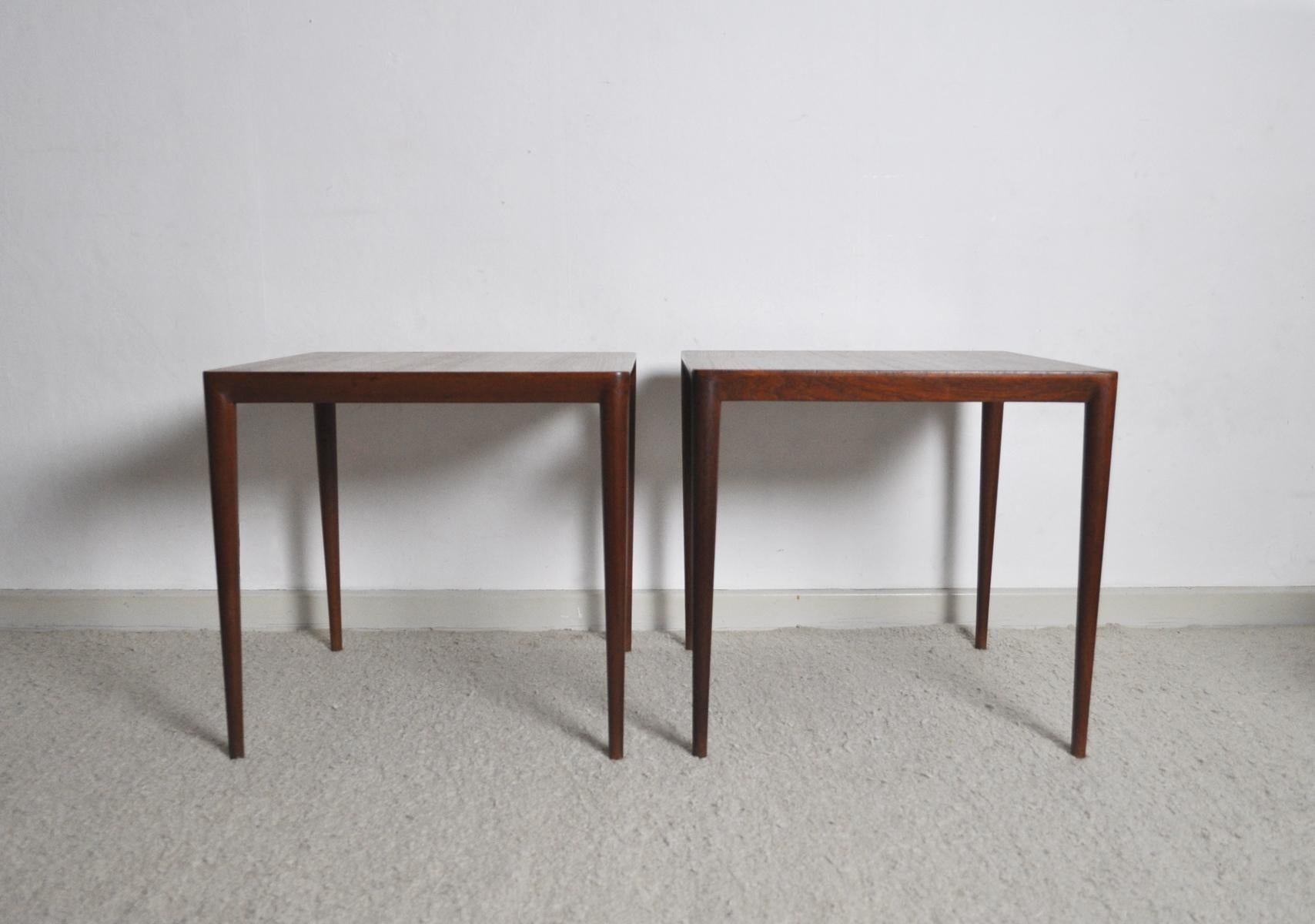 Danish Severin Hansen Side Tables by Haslev Møbelsnedkeri in Denmark