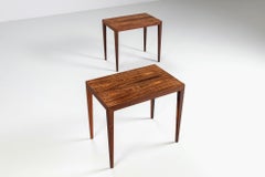 Severin Hansen side tables in rosewood Haslev Denmark 1960