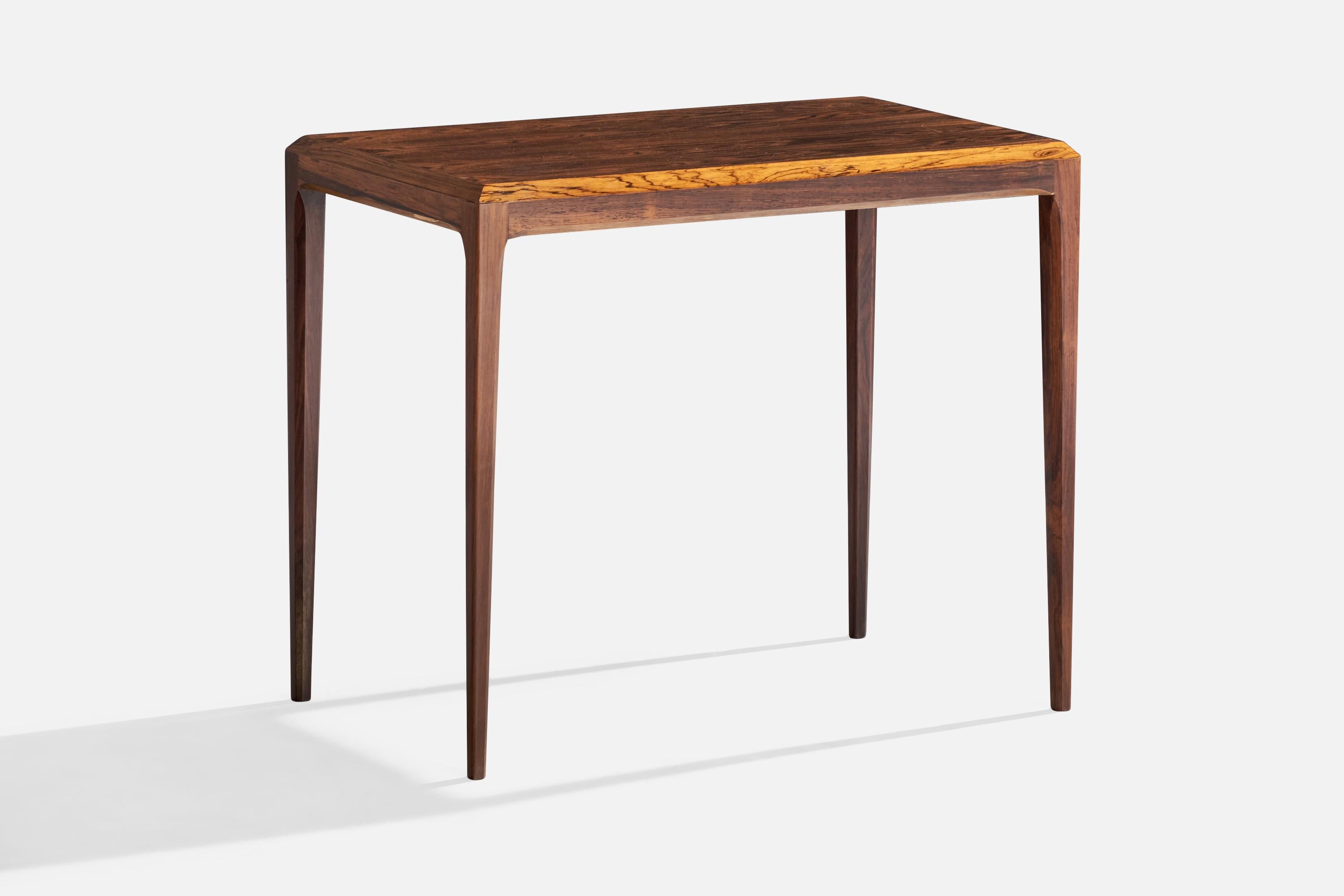 Danois Severin Hansen, tables d'appoint, bois de rose, Danemark, années 1960 en vente