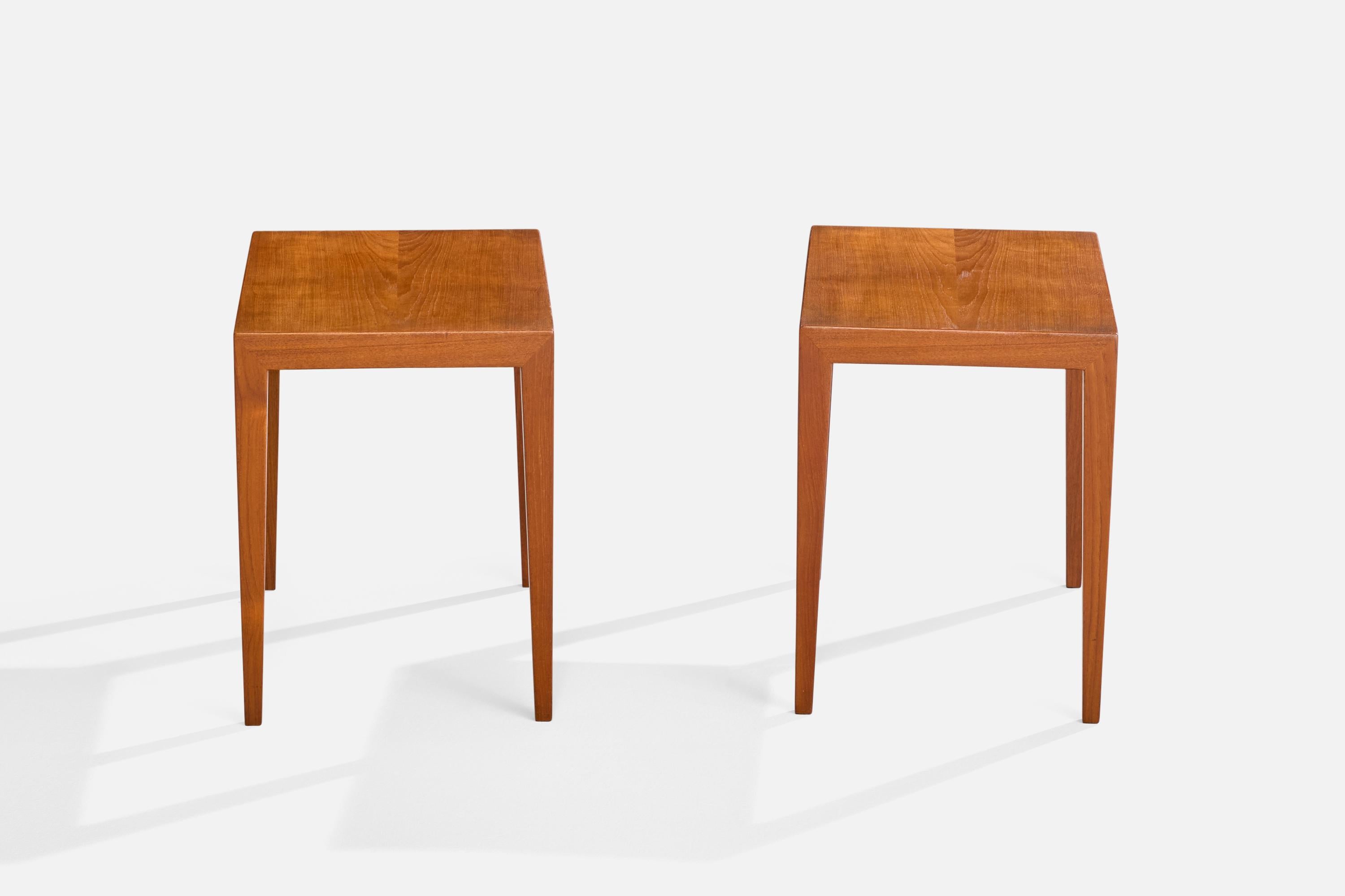 Mid-Century Modern Severin Hansen, tables d'appoint, teck, Danemark, années 1950 en vente