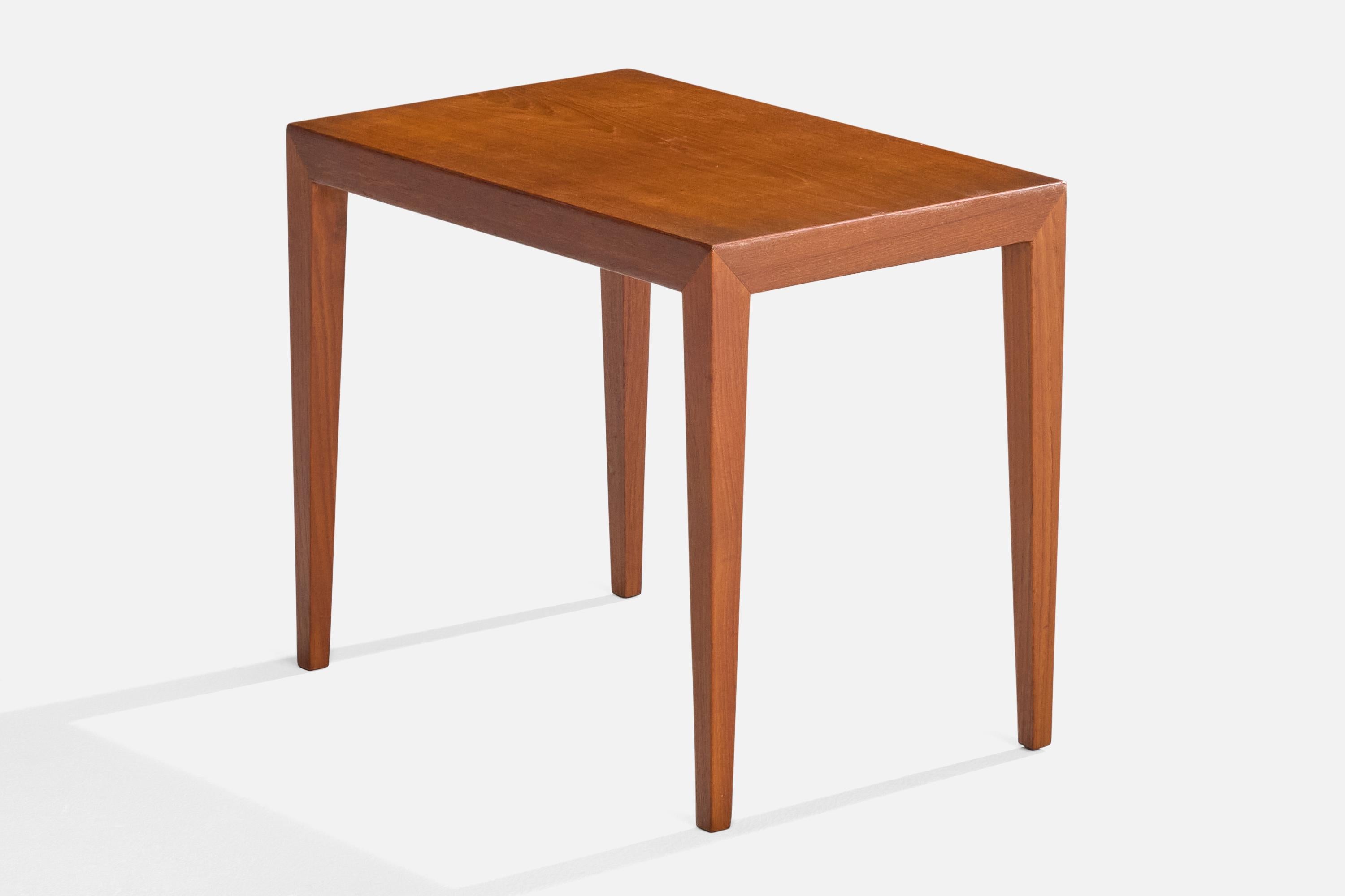 Danois Severin Hansen, tables d'appoint, teck, Danemark, années 1950 en vente