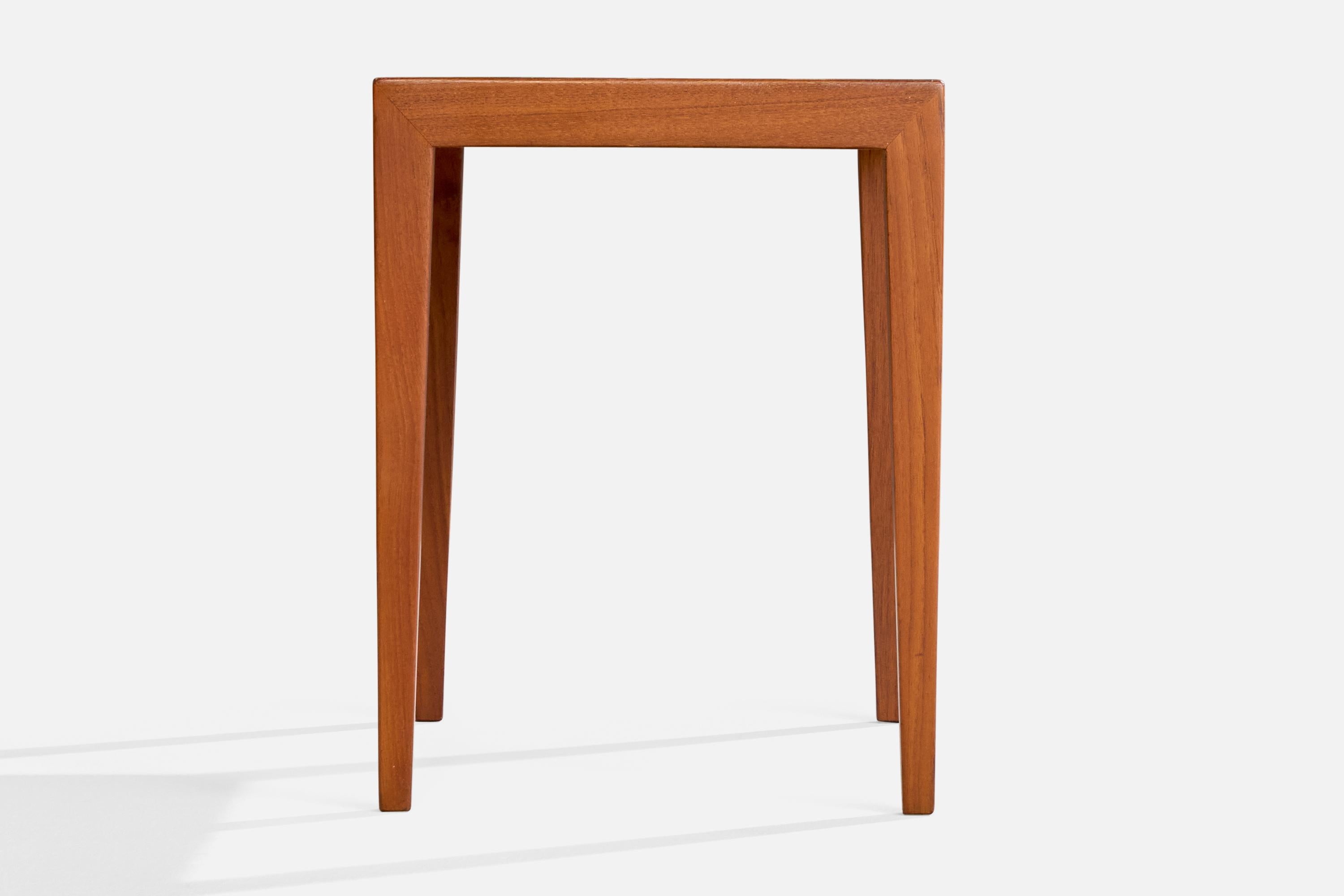 Milieu du XXe siècle Severin Hansen, tables d'appoint, teck, Danemark, années 1950 en vente