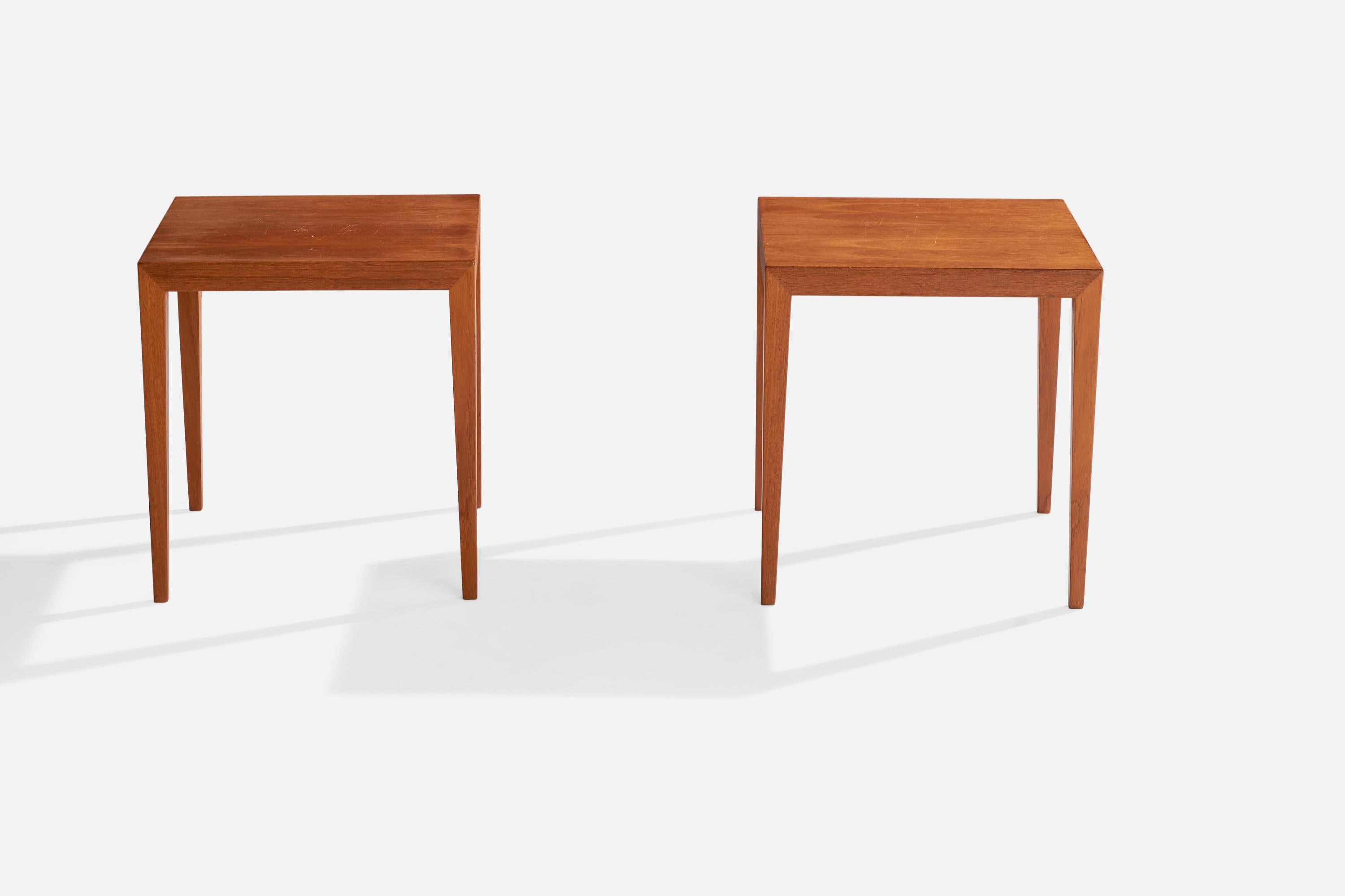 Scandinave moderne Severin Hansen, tables d'appoint, teck, Danemark, années 1960 en vente
