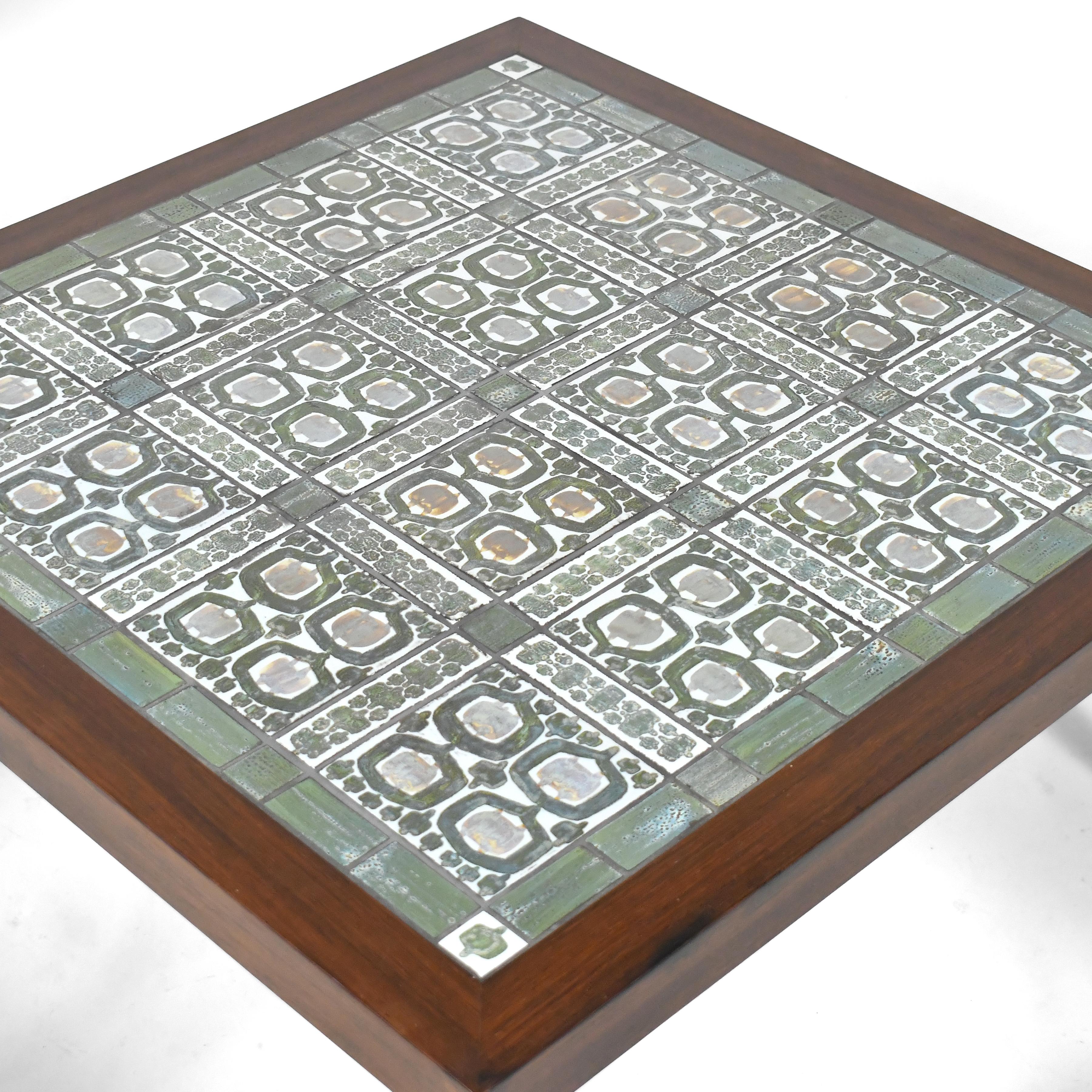 Severin Hansen Table with Royal Copenhagen Tile Top In Good Condition For Sale In Highland, IN