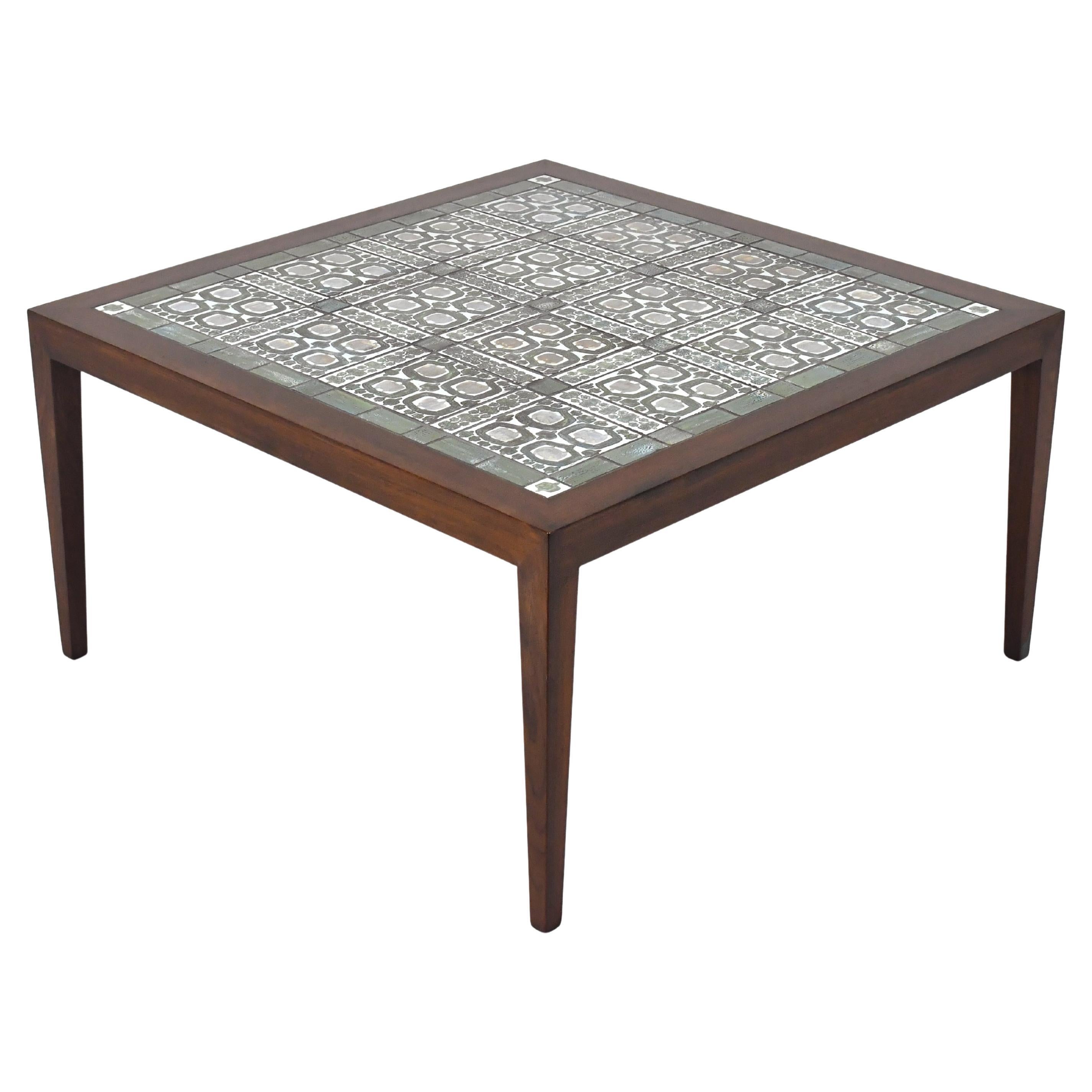 Severin Hansen Table with Royal Copenhagen Tile Top