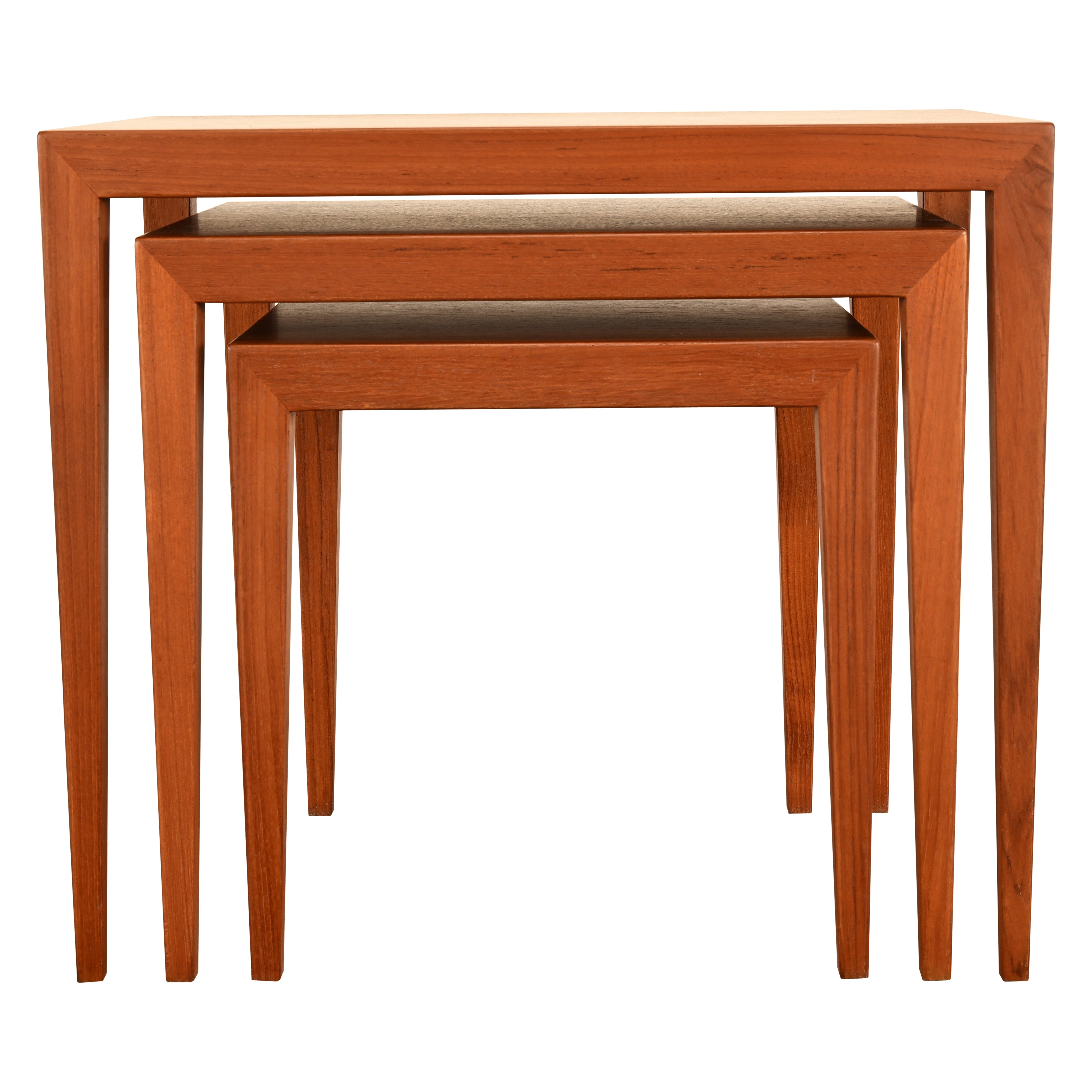 Severin Hansen Teak Nesting Tables for Haslev Møbelsnedkeri, Denmark, 1960s