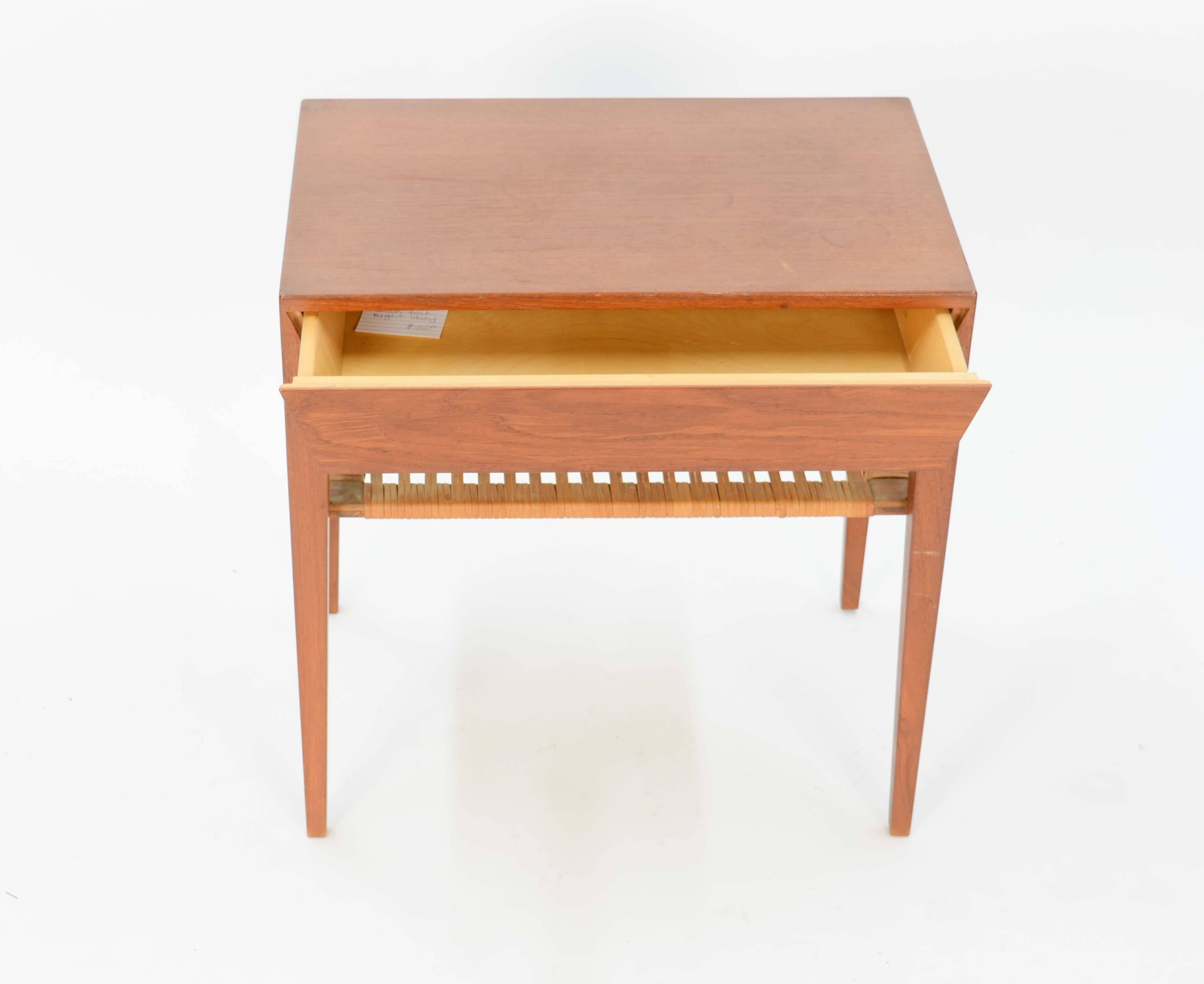 Scandinavian Modern Severin Hansen Teak Nightstand for Haslev Møbelsnedker of Denmark