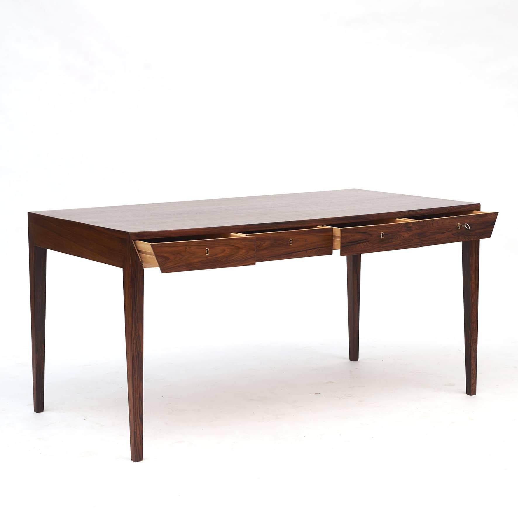 Scandinavian Modern Severin Hansen Writing Desk Haslev Møbelsnedkeri, Denmark, 1950's