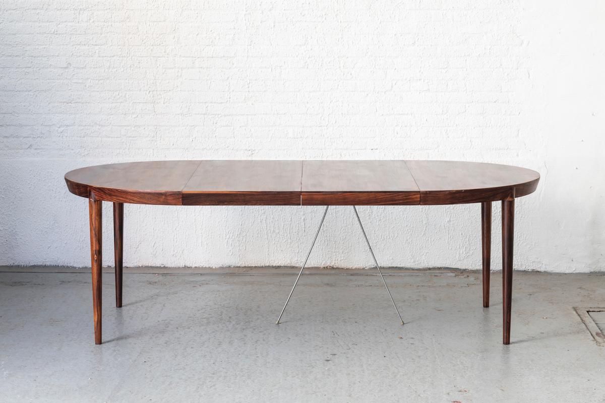 Severin Hansen XL extendable Dining Table 'Model 71' for Haslev, Denmark 1960s  4