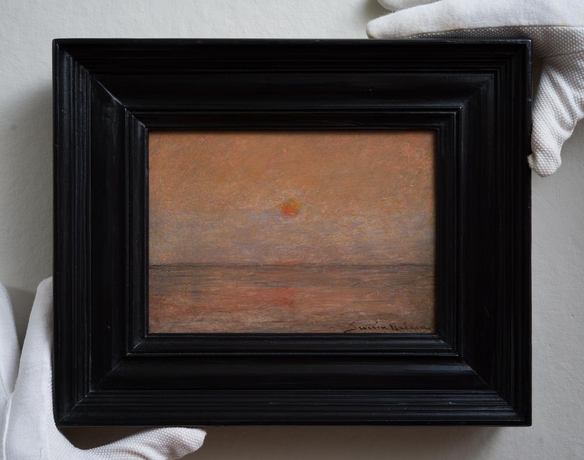 Peinture impressionniste au coucher de soleil de l'époque où l'Artistics séjournait à Paris dans les années 1870 - Impressionnisme Painting par Severin Nilson