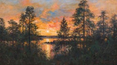 Severin Nilson Scandinavian Archipelago at Sunset Oil Painting