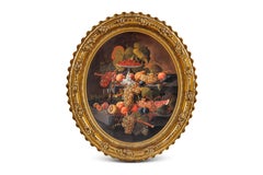 Severin Roesen (alemán/americano, 1815-1882) Bodegón de frutas con copa de vino