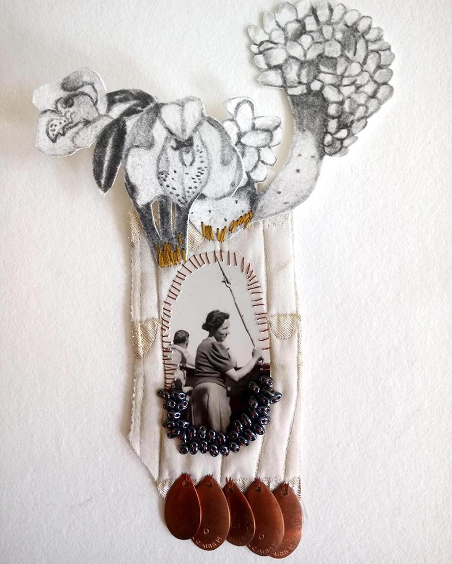 La femme à la corde (The woman with the rope) - Mixed Media Art by Severine Gallardo