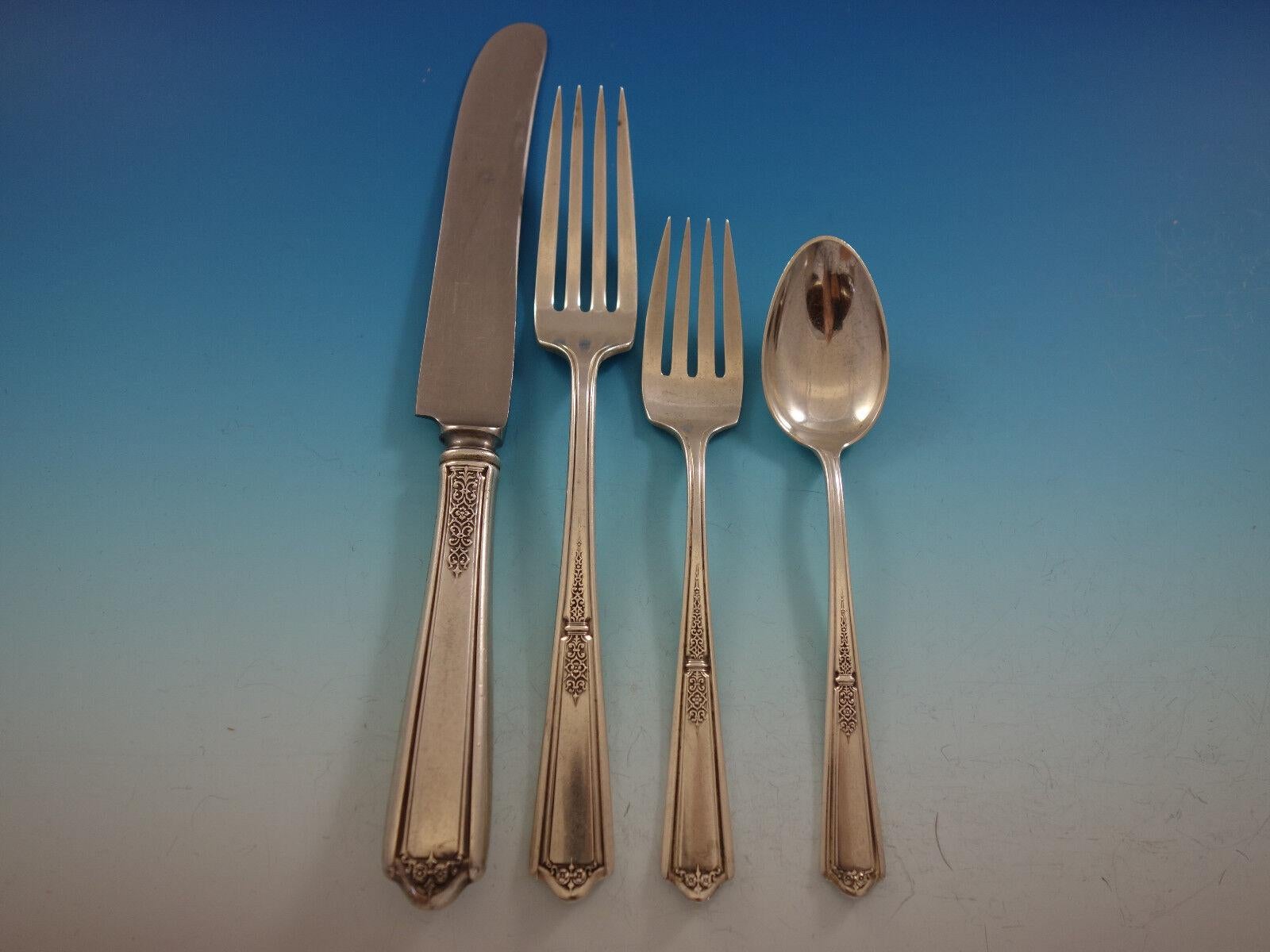 Exquisite dinner size Seville by Towle sterling silver flatware set - 49 pieces. Great starter set! This set includes:

6 Dinner Size Knives, 9 1/2
