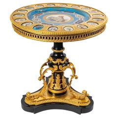 Sèvre Pedestal Tisch, Ende 19. Jahrhundert