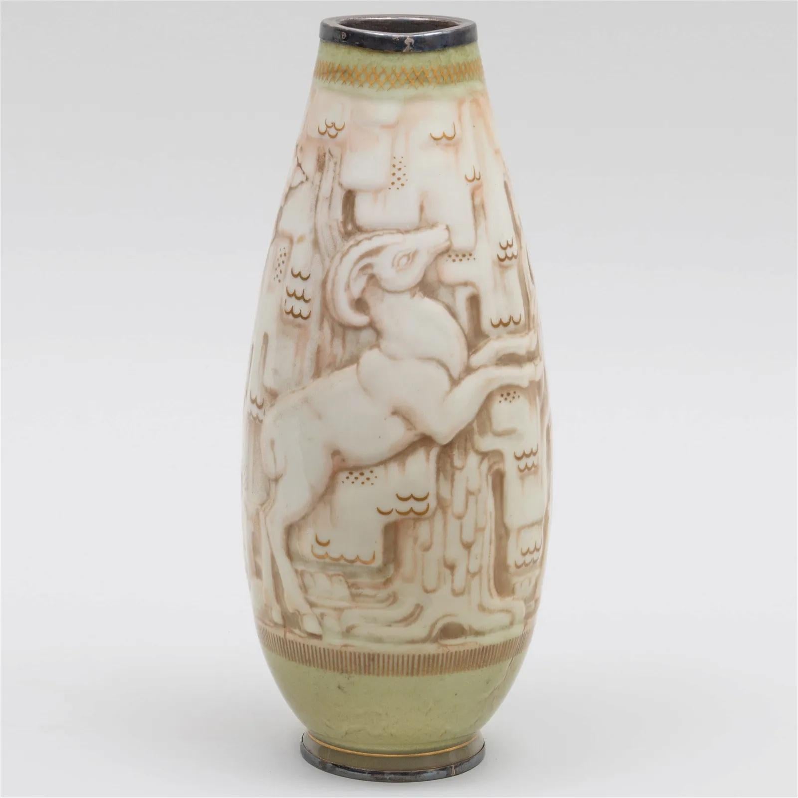 Art Déco Vaso in porcellana Art Deco di Sèvres di Adrien Leduc in vendita