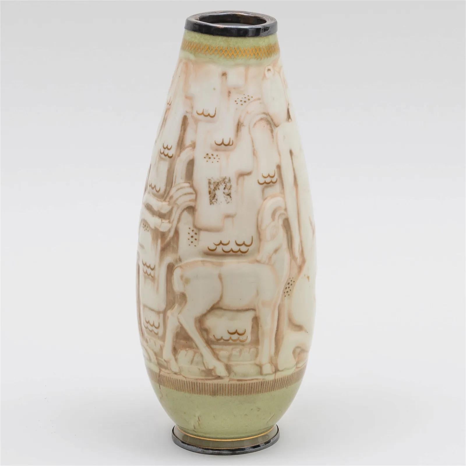 Francese Vaso in porcellana Art Deco di Sèvres di Adrien Leduc in vendita