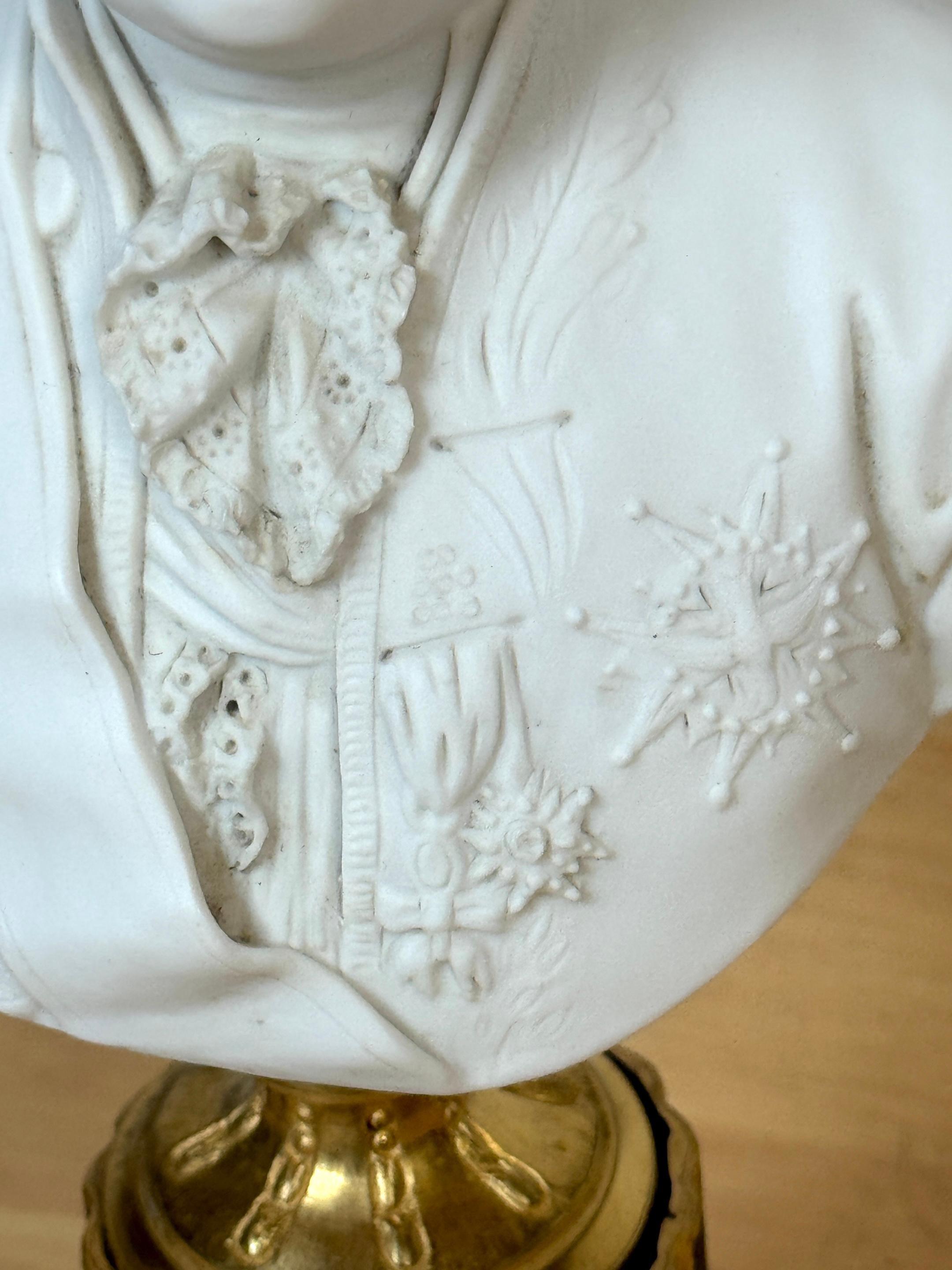 Sevres (Atrib.) Bust of Louis XVI Biscuit, Cobalt & Ormolu, Late 19th Century In Good Condition For Sale In West Palm Beach, FL