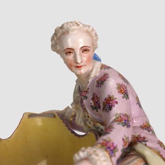 Sevres attr. Bisque Porcelain Figural Sweetmeat Dish C1880