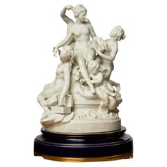 Sevres Bisque Porcelain, Toilet of Venus figural group, after Boizot