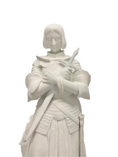 Sevres, Bisque 'Joan of Arc' Model After Princess Marie d'Orleans Circa 1847