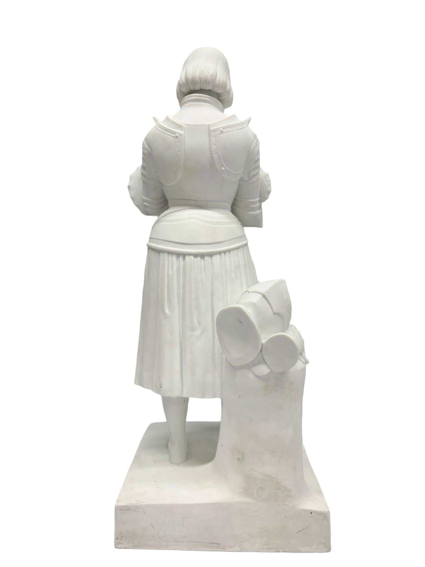 Sevres, Bisque 'Juana de Arco' Modelo Según Princesa Marie d'Orleans Circa 1847 Porcelana en venta