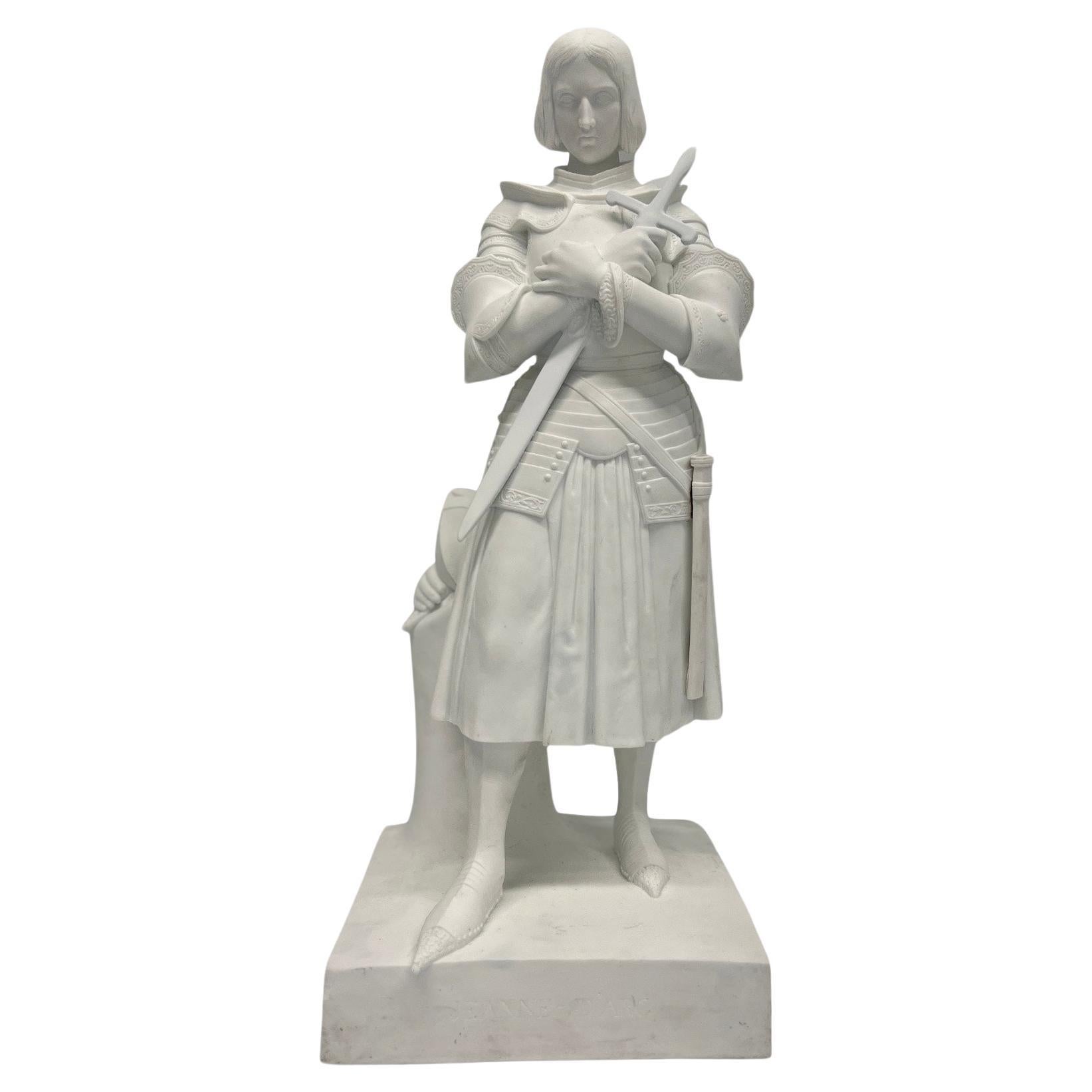 Sevres, Bisque 'Joan of Arc' Model After Princess Marie d'Orleans Circa 1847