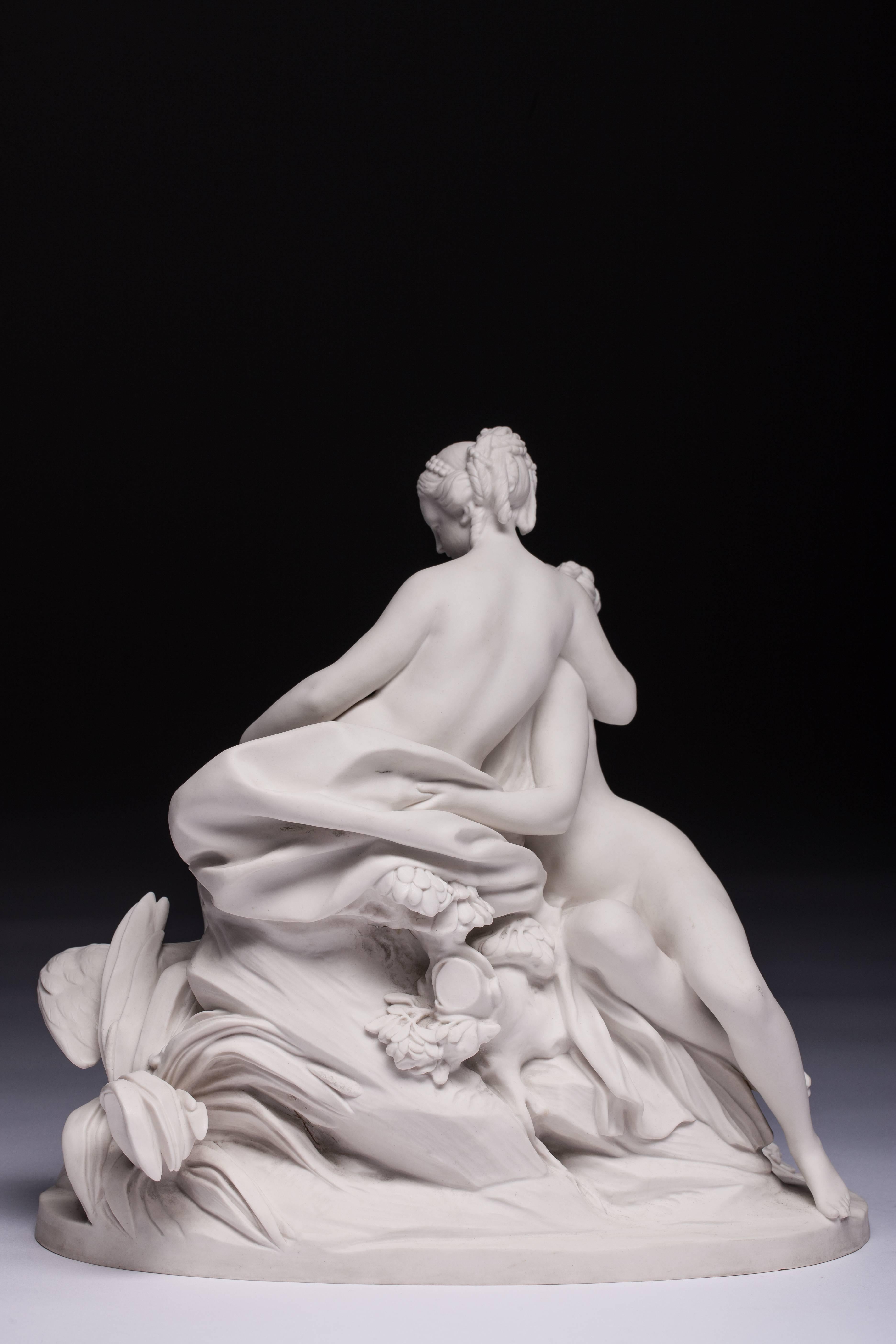 Sevres Bisque Porcelain Figure of Leda and the Swan 5