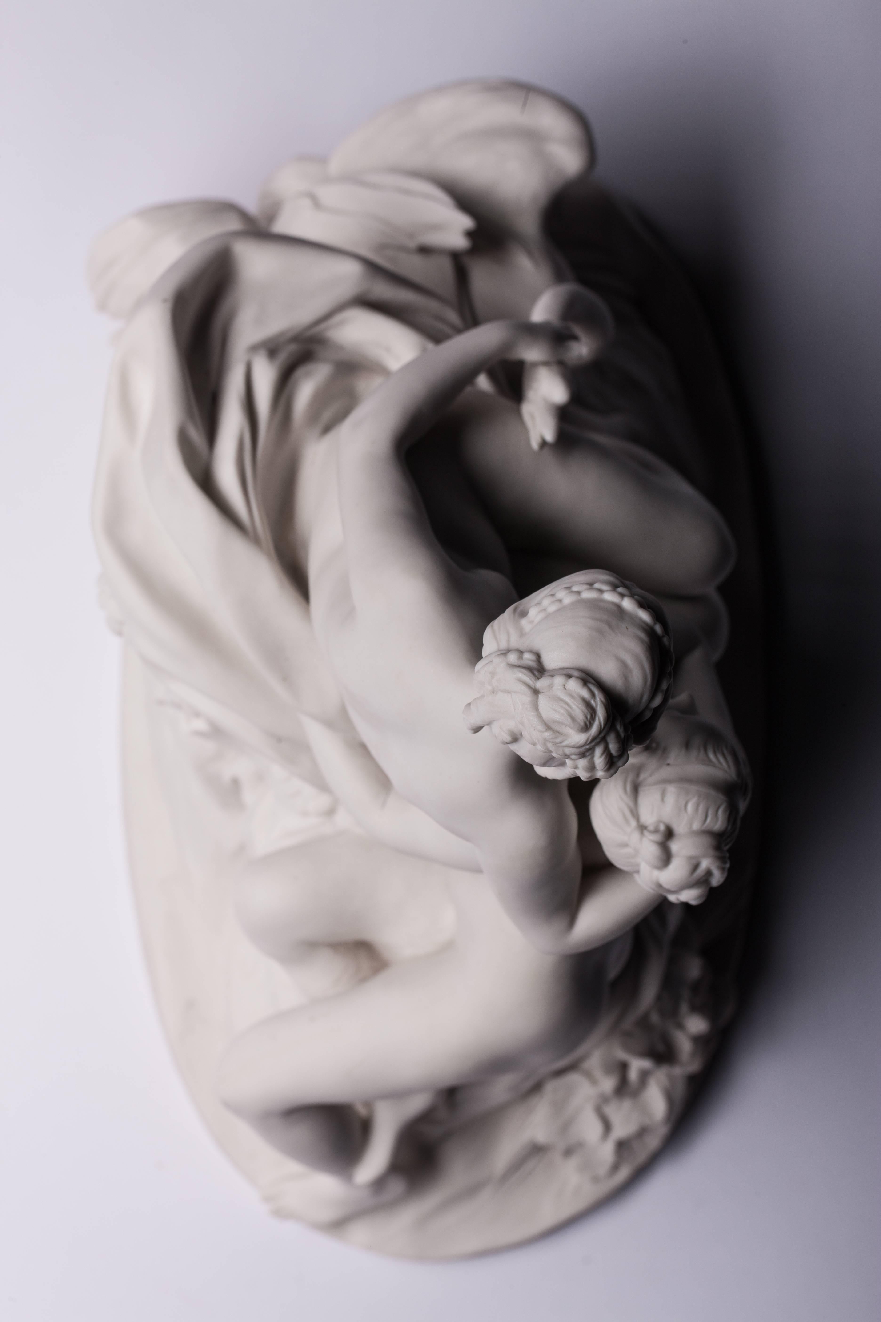 Sevres Bisque Porcelain Figure of Leda and the Swan 8