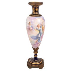 Sevres Blue Ground Porcelain Ovoid Vase