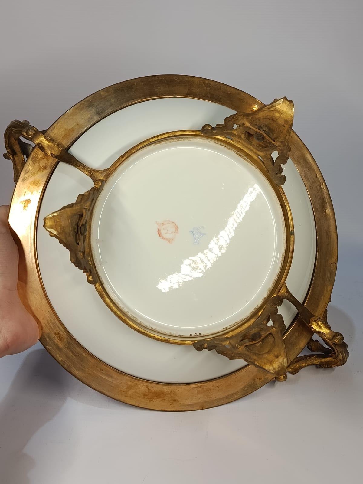 Centrotavola di Sèvres in bronzo e cloisonne in vendita 1