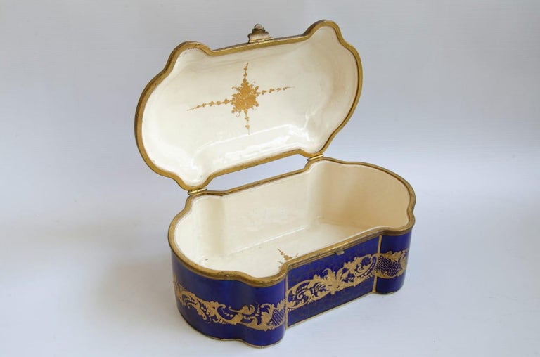 Late 19th Century Sevres Ceramica Chest Rococo Style For Sale