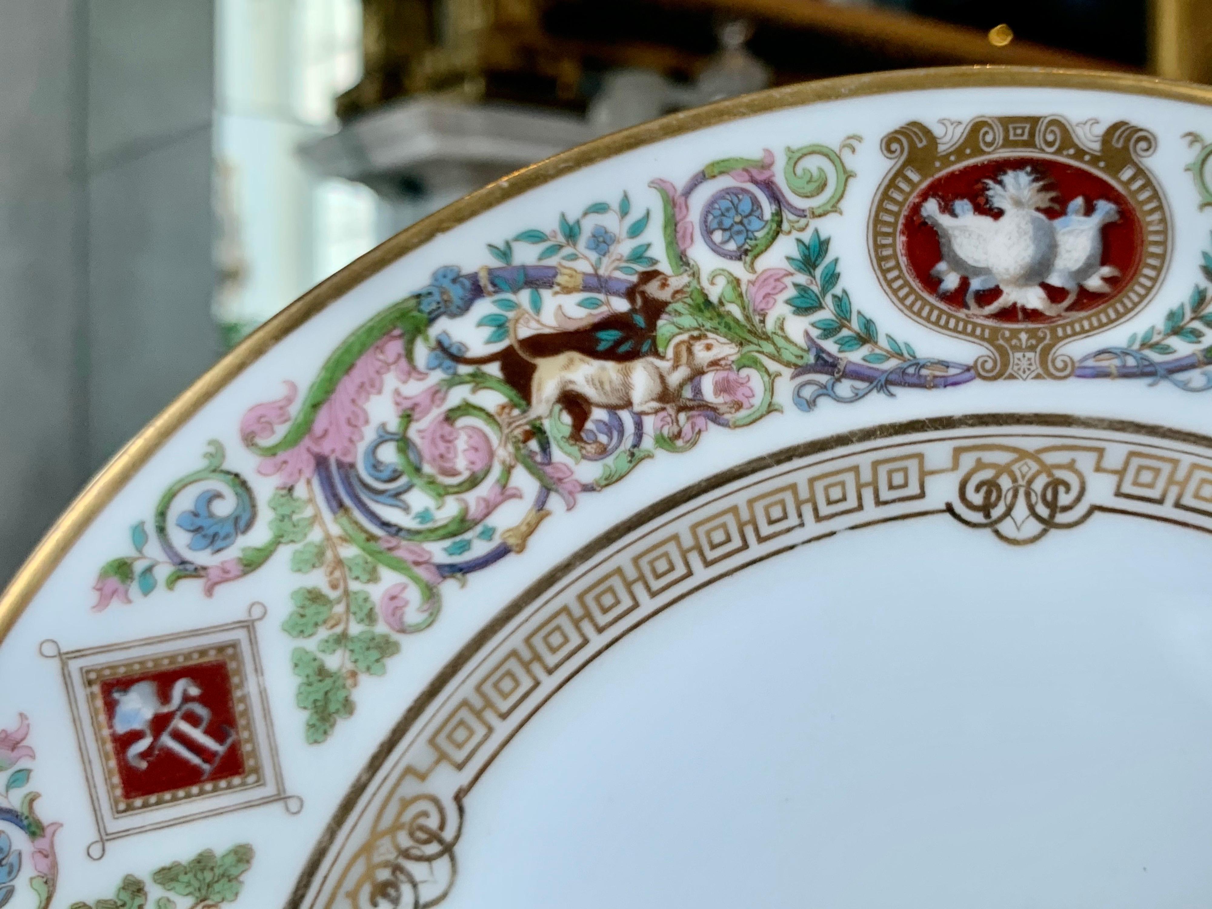 Sèvres hunting pattern Plates In Good Condition In New Haven, CT