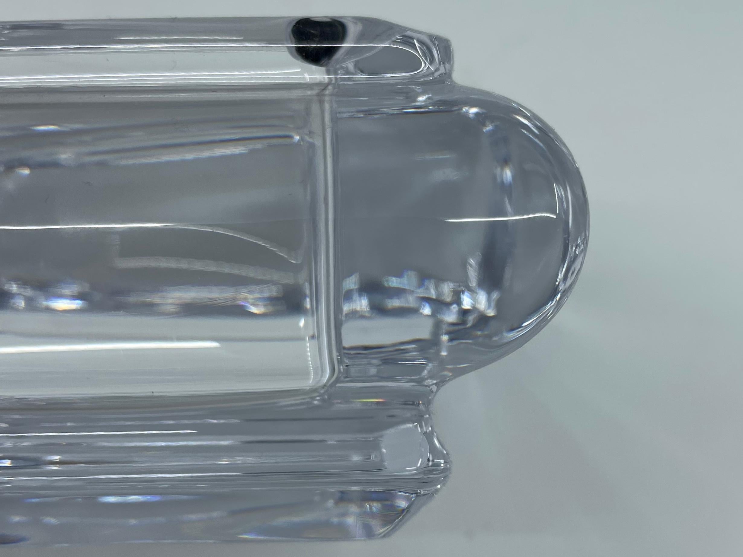 Mid-Century Modern Sevres Chunky Crystal Ashtray For Sale