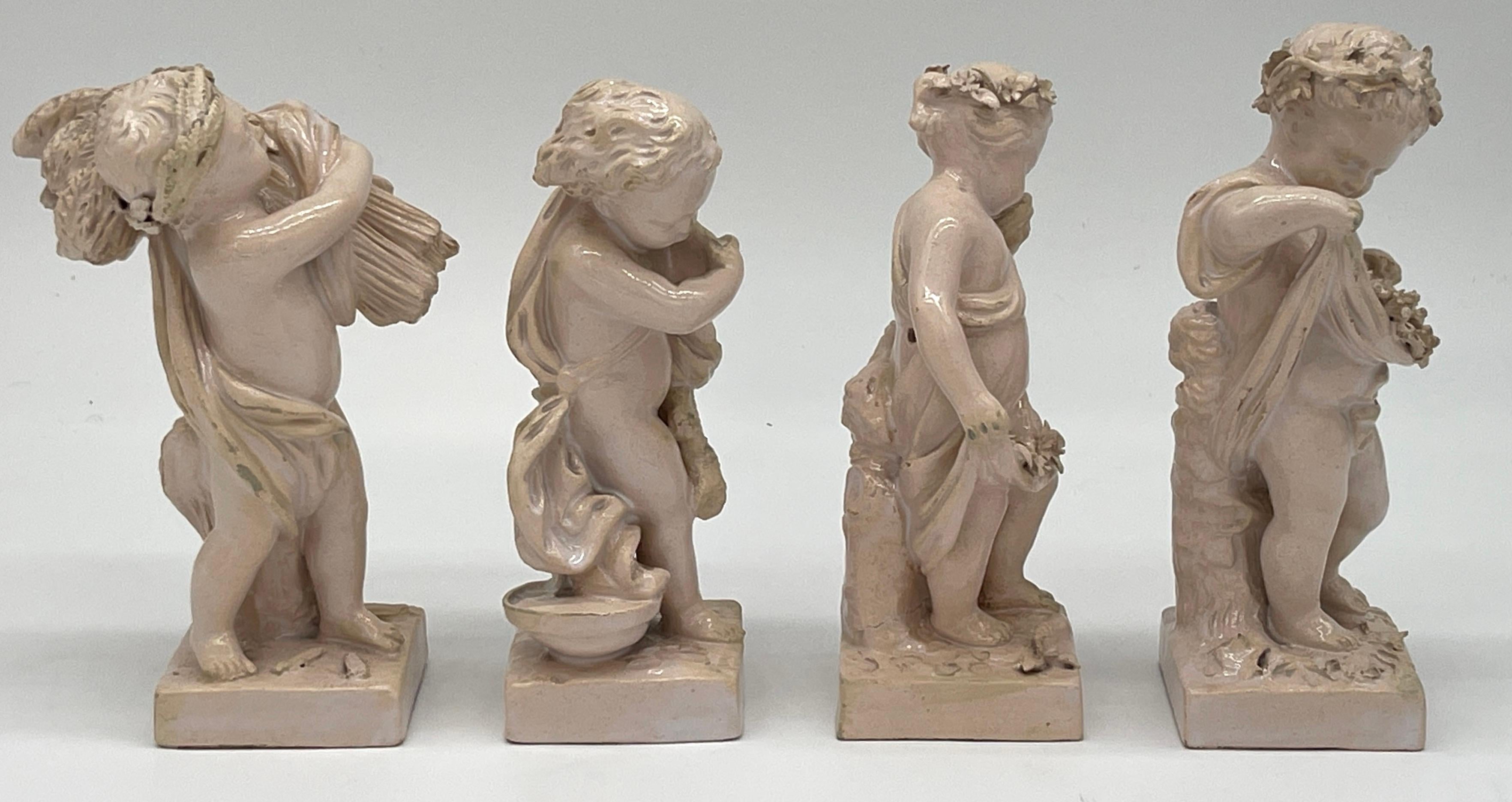 Neoclassical Sevres Creamware Figures Emblematic of Four Seasons, Modeled after/by Bachelier  For Sale