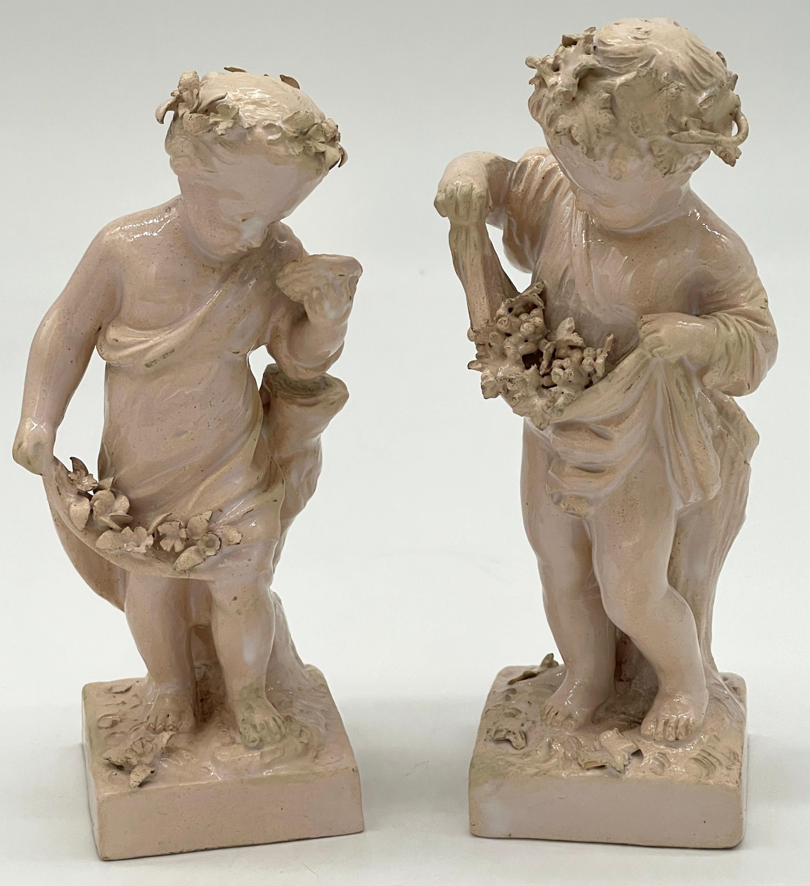 Sèvres-Creamware-Figuren mit dem Symbol der Four Seasons, nach/von Bachelier  im Angebot 1