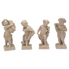 Sèvres-Creamware-Figuren mit dem Symbol der Four Seasons, nach/von Bachelier