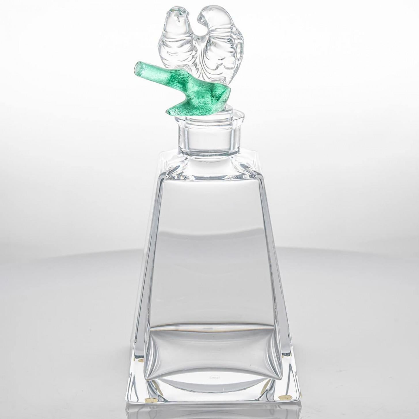 Francese Caraffa 'Inseparabili' in cristallo di Sèvres con inseparabili, Francia in vendita