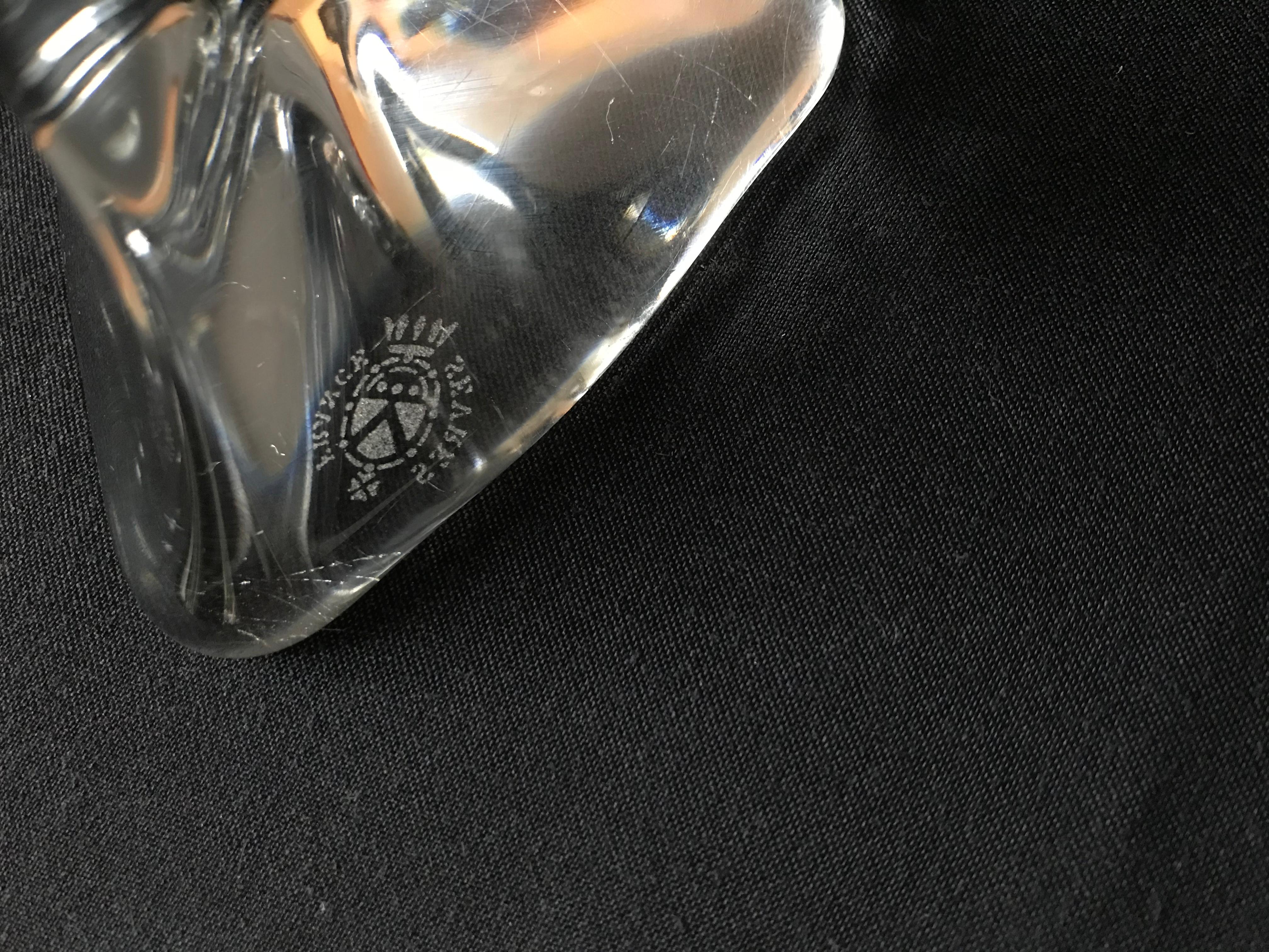 Milieu du XXe siècle Lampe de table en cristal de Sèvres, France en vente