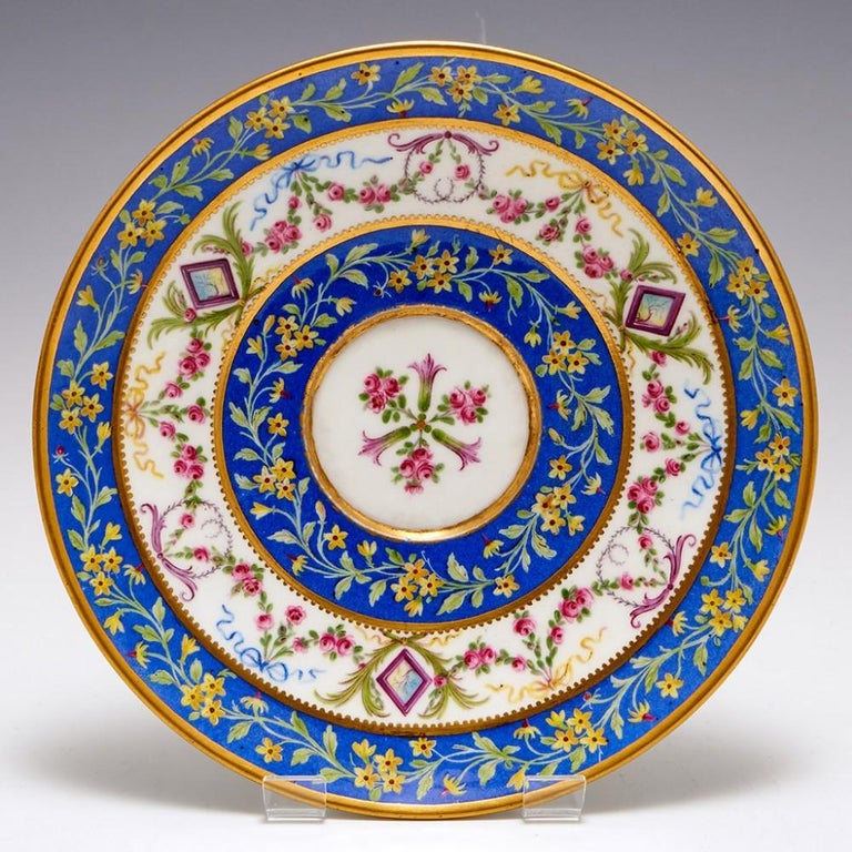 Sèvres Double Handled Cup, Cover and Stand, 1791 For Sale at 1stDibs