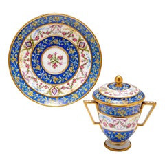 Sèvres Double Handled Cup, Cover and Stand, 1791
